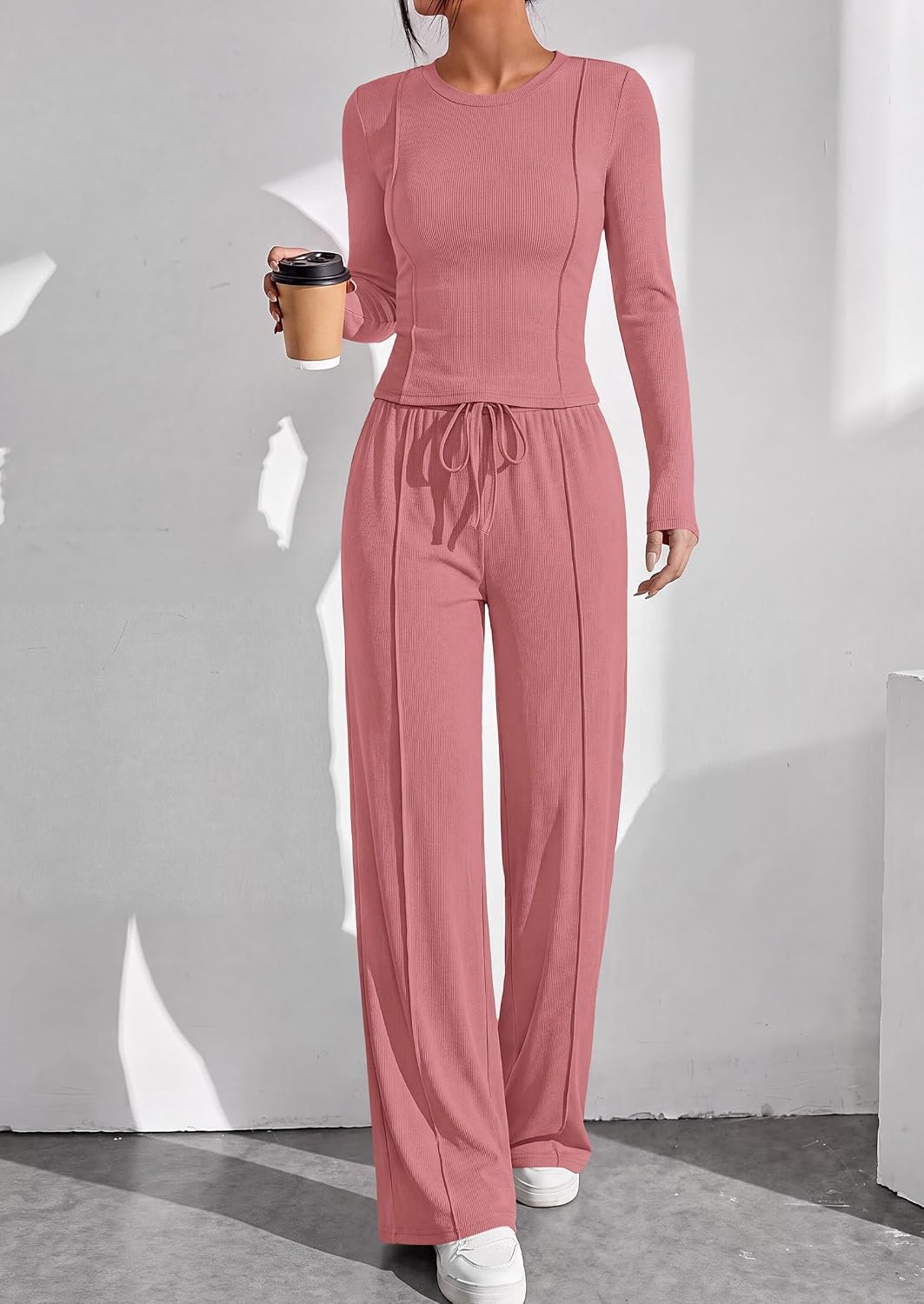 Thumbnail 6 de PRETTYGARDEN Women's Two-Piece Set, Ribbed Knit