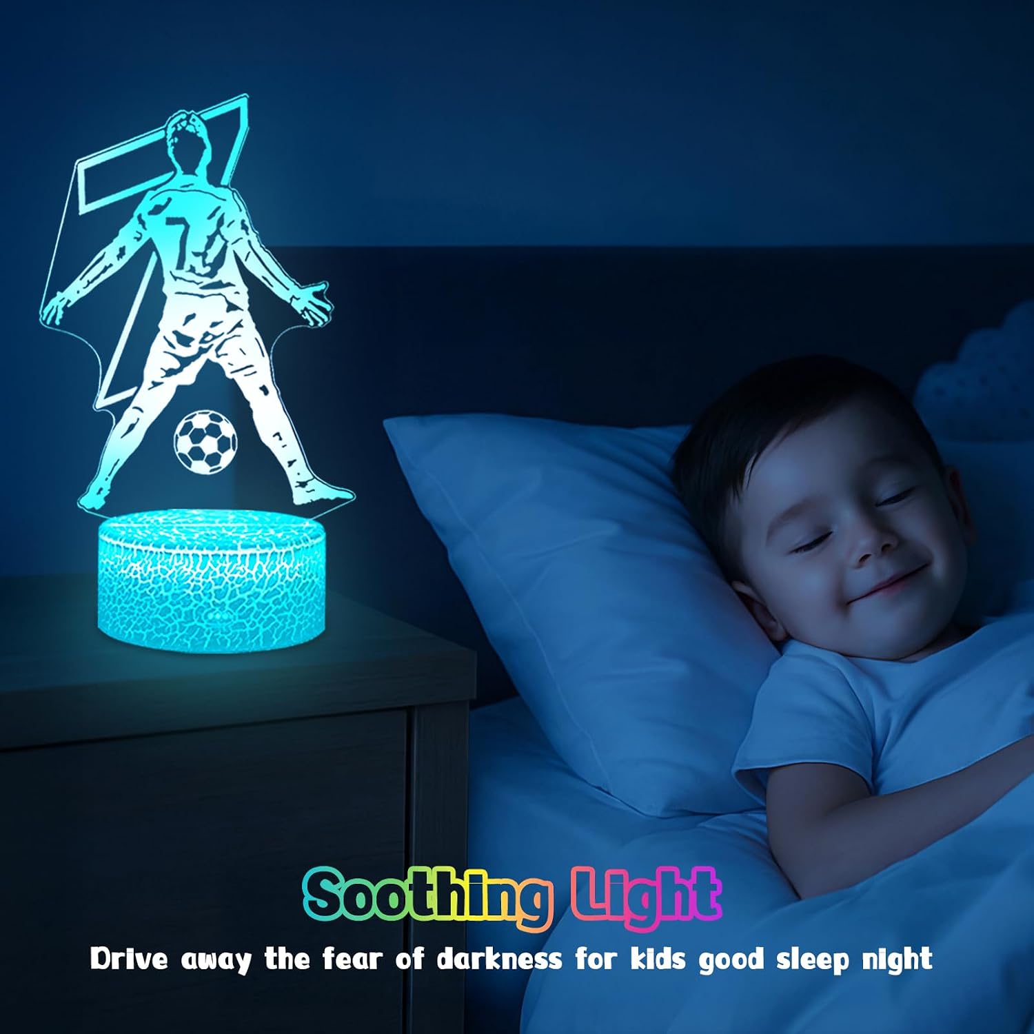 Thumbnail 4 de Football Gifts for Boys – Ronaldo Lamp (2 Patterns) 3D LED Night Light