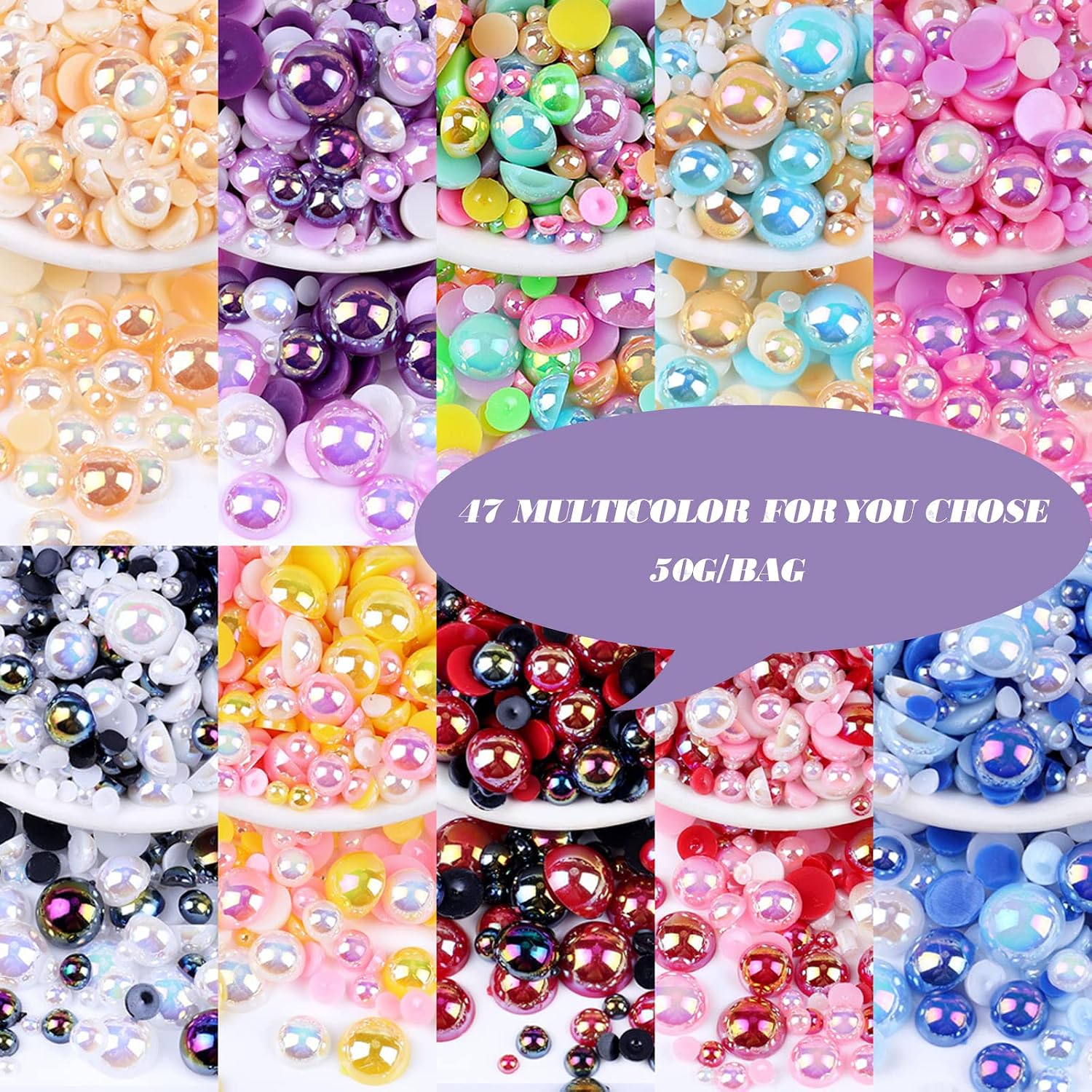 Detalle 2 de Flatback Craft Pearls, 50g