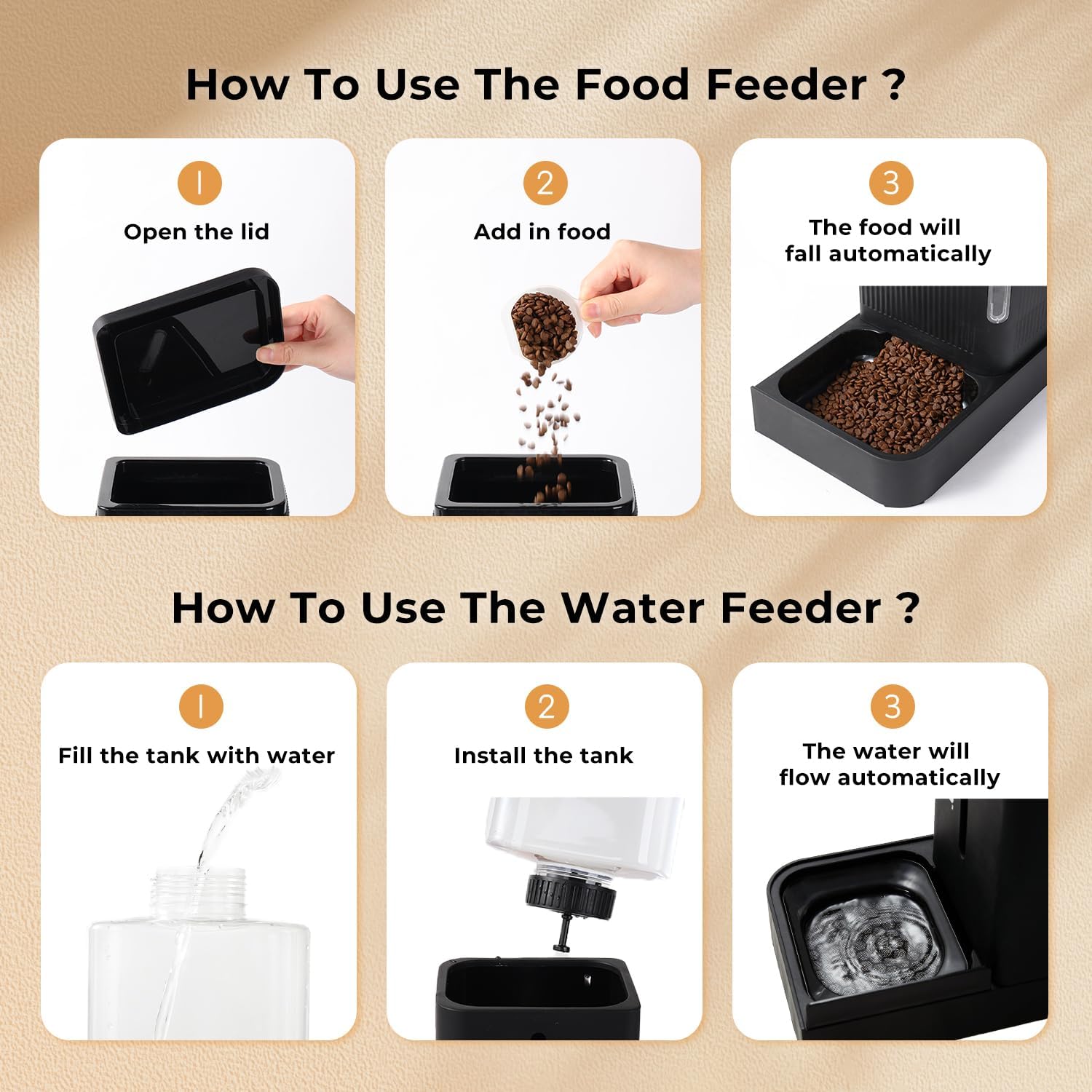 Thumbnail 5 de ZOMISIA Automatic Cat Feeder 3 L dispenser