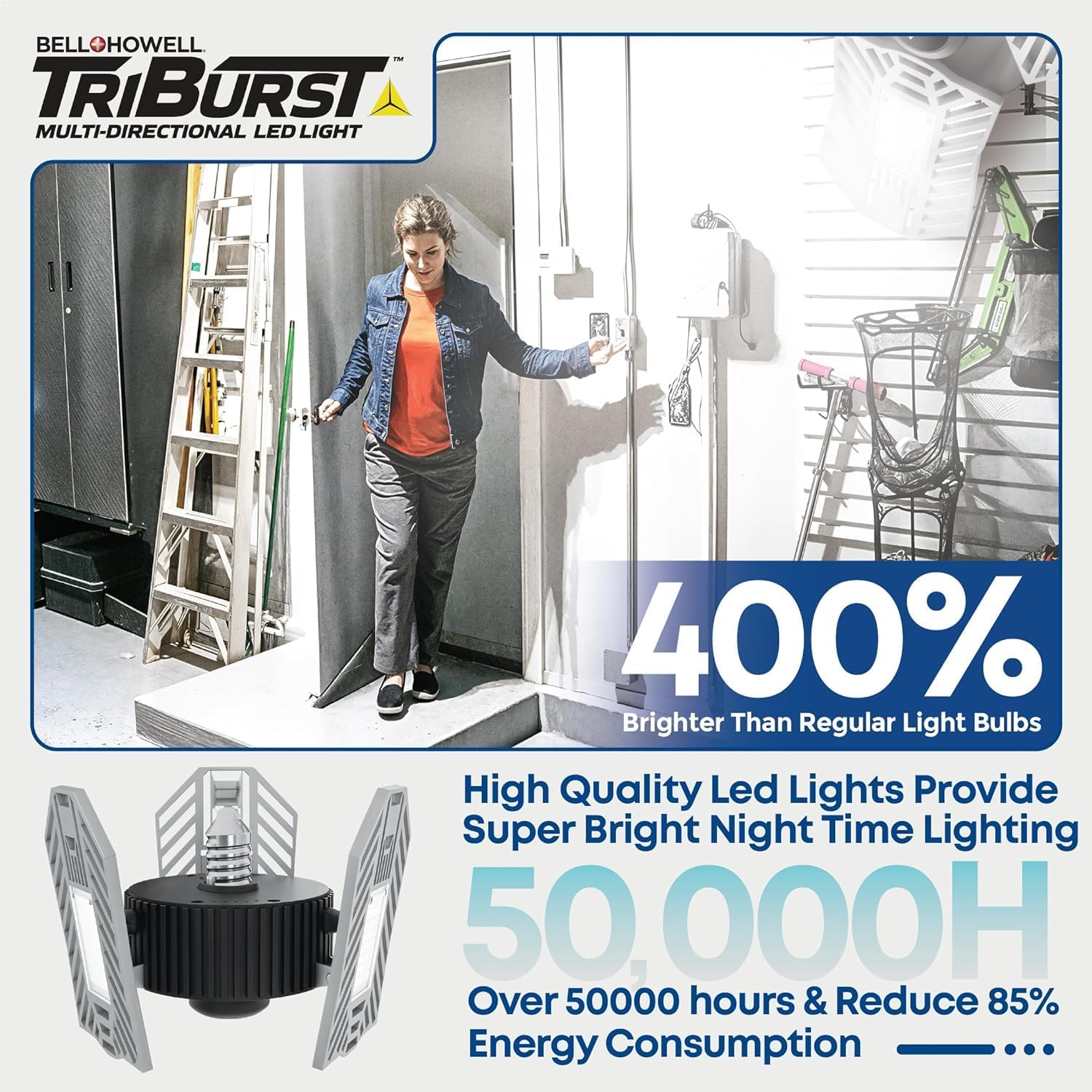 Detalle de Bell+Howell LED Garage Light, 4000 Lumens