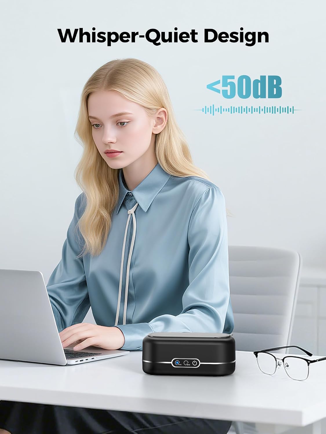 Detalle 2 de Miorcols M9B106 Ultrasonic Cleaner, 48 kHz, 12 oz Tank, 2 Cleaning Modes
