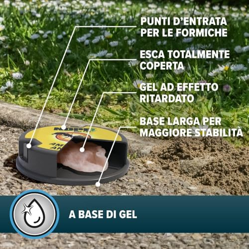 Detalle de NOPE! Ammazza Formiche – Trappole Gel Antiformiche 2 x 2, 40 g, Protezione fino a 4 settimane