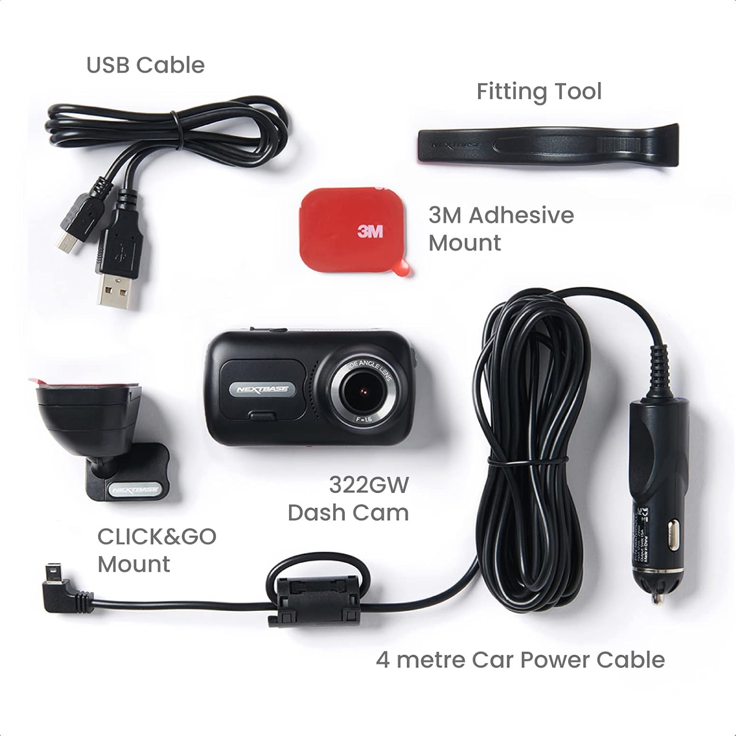 Detalle 2 de Nextbase 322GW Dash Cam Front 1080p 60fps