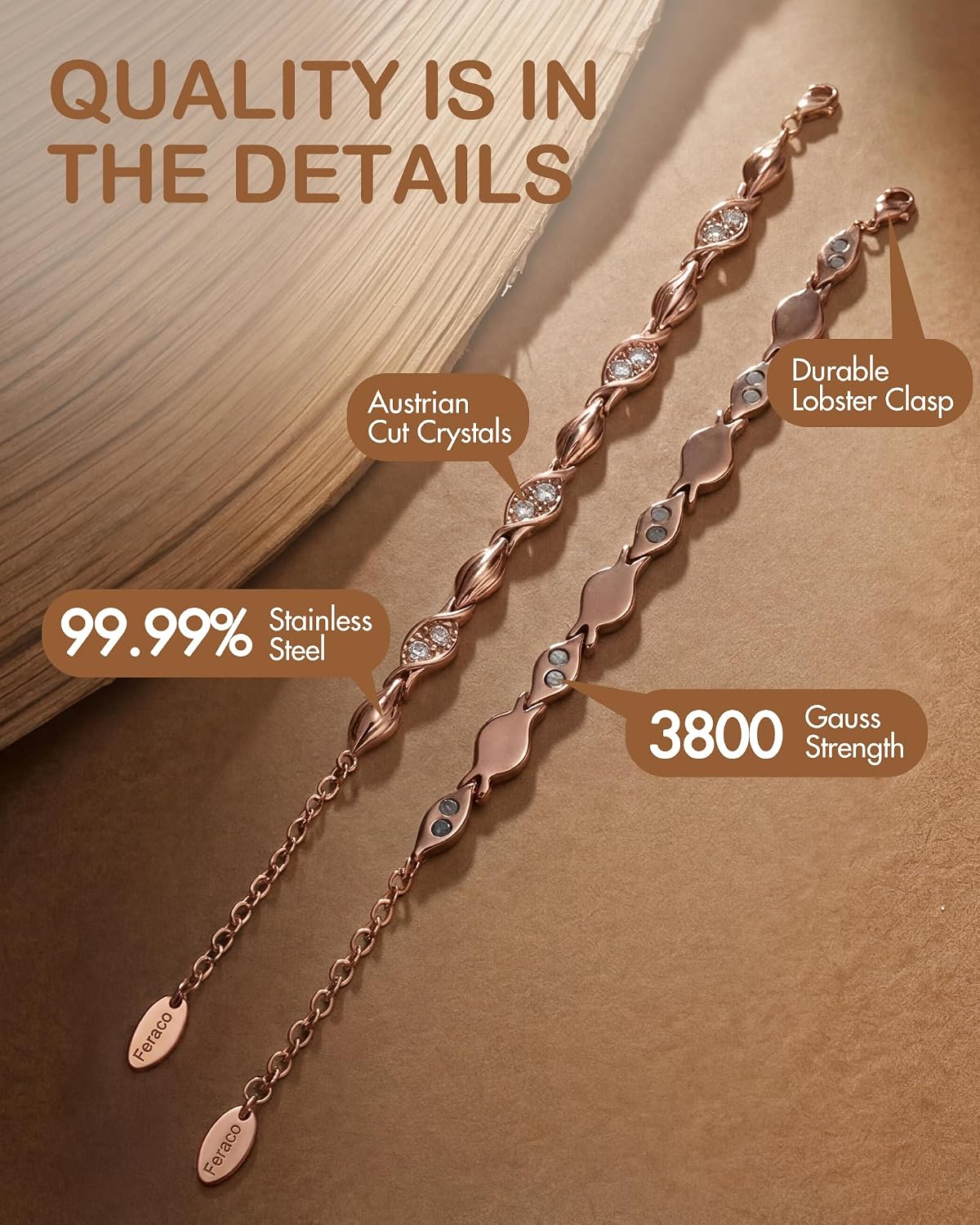 Detalle 1 de Feraco Copper Bracelet, 99.99% Copper