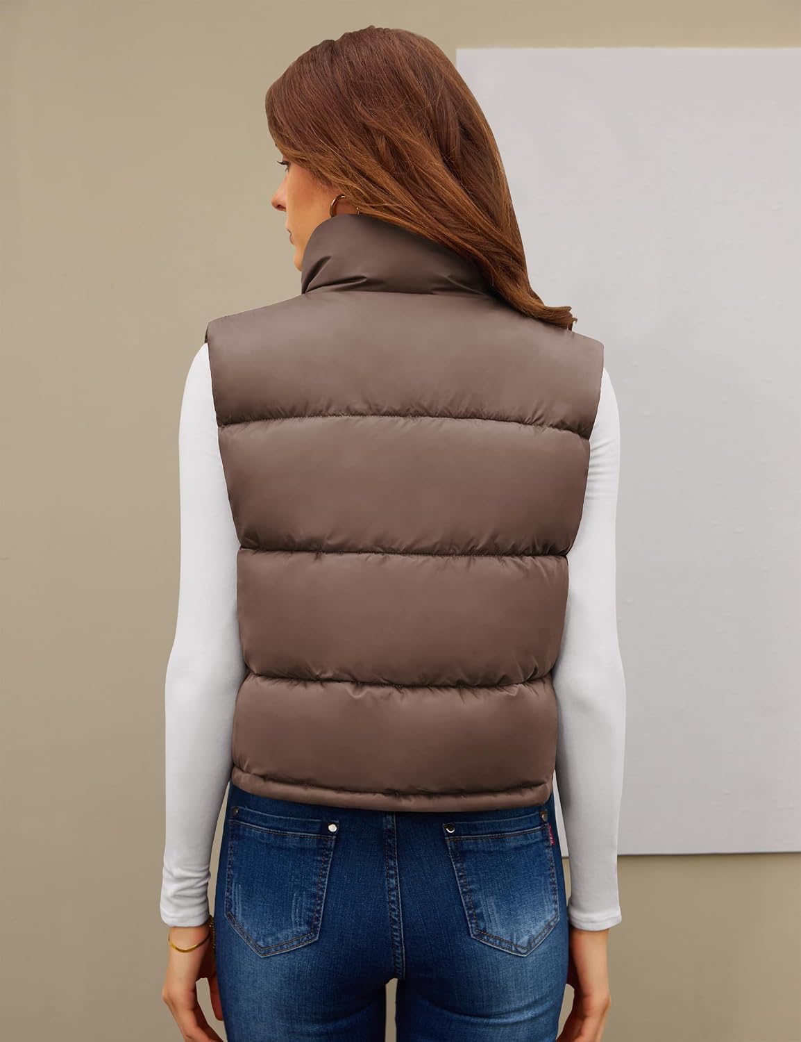 Detalle 2 de Fengbay Puffer Vest Women cropped puffer vest