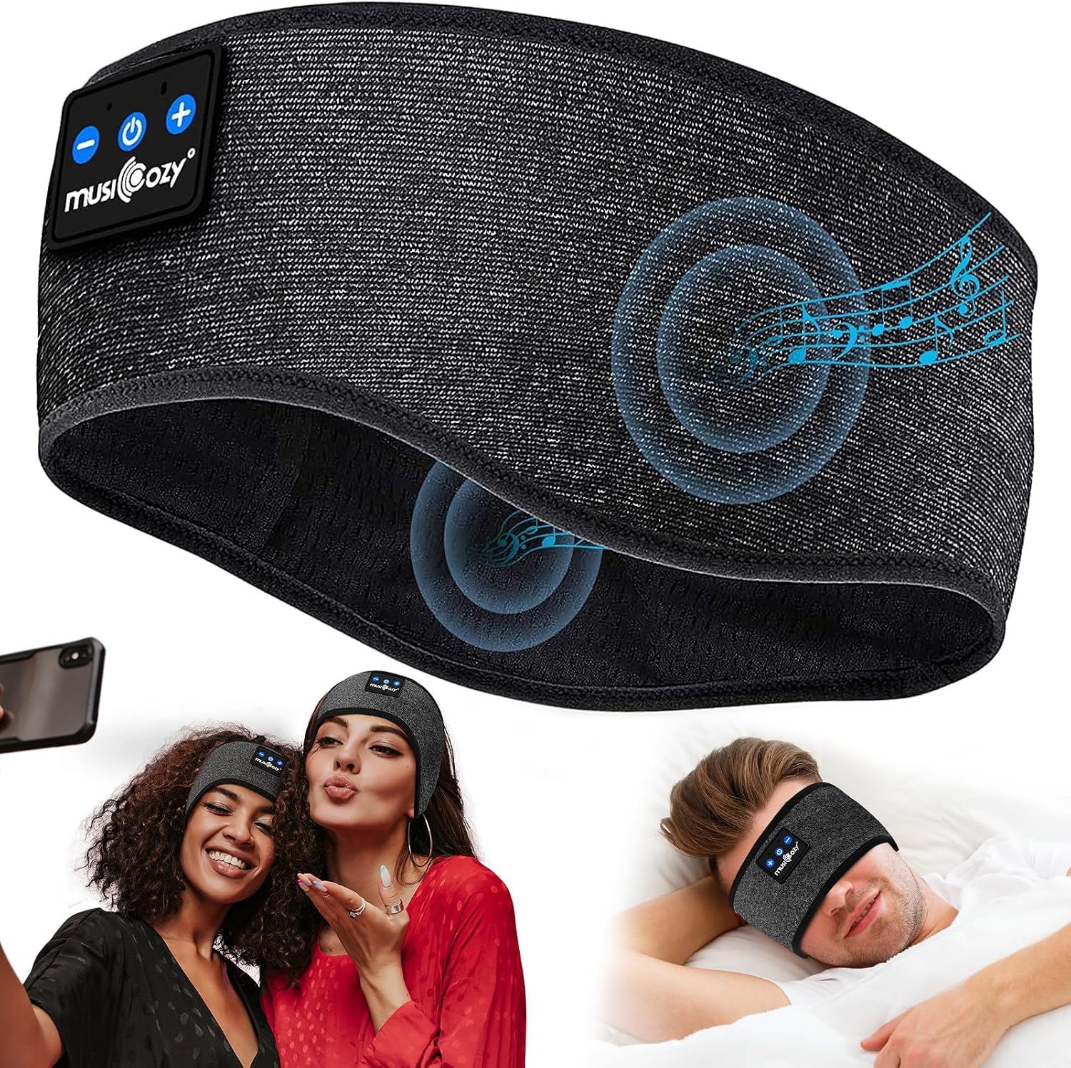 Detalle de MUSICOZY Schlafkopfhörer Bluetooth 5.4 mit 14h