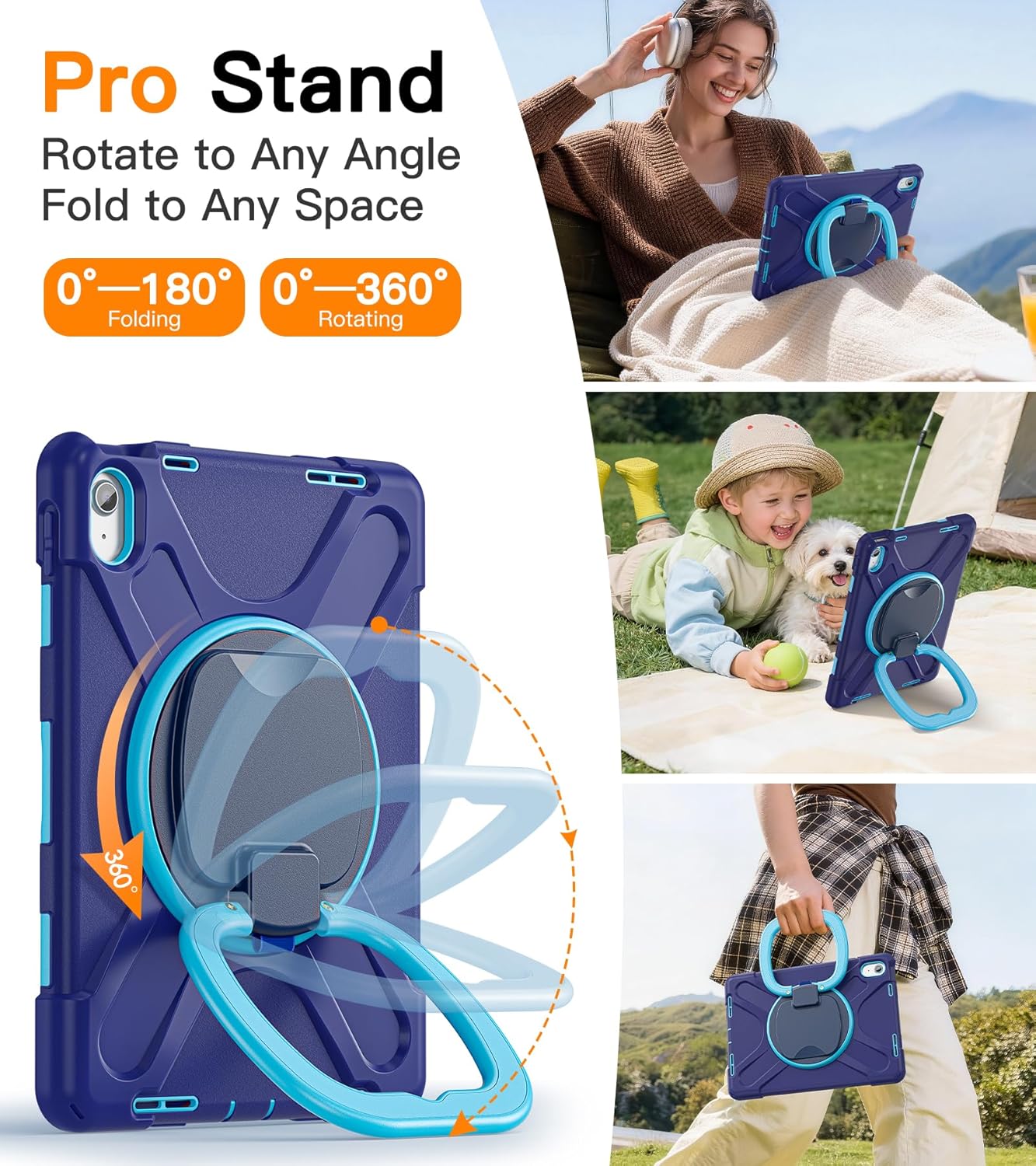 Thumbnail 4 de BATYUE Heavy Duty Case for iPad (A16) 11th/10th Gen (11''/10.9'') in Navy Blue