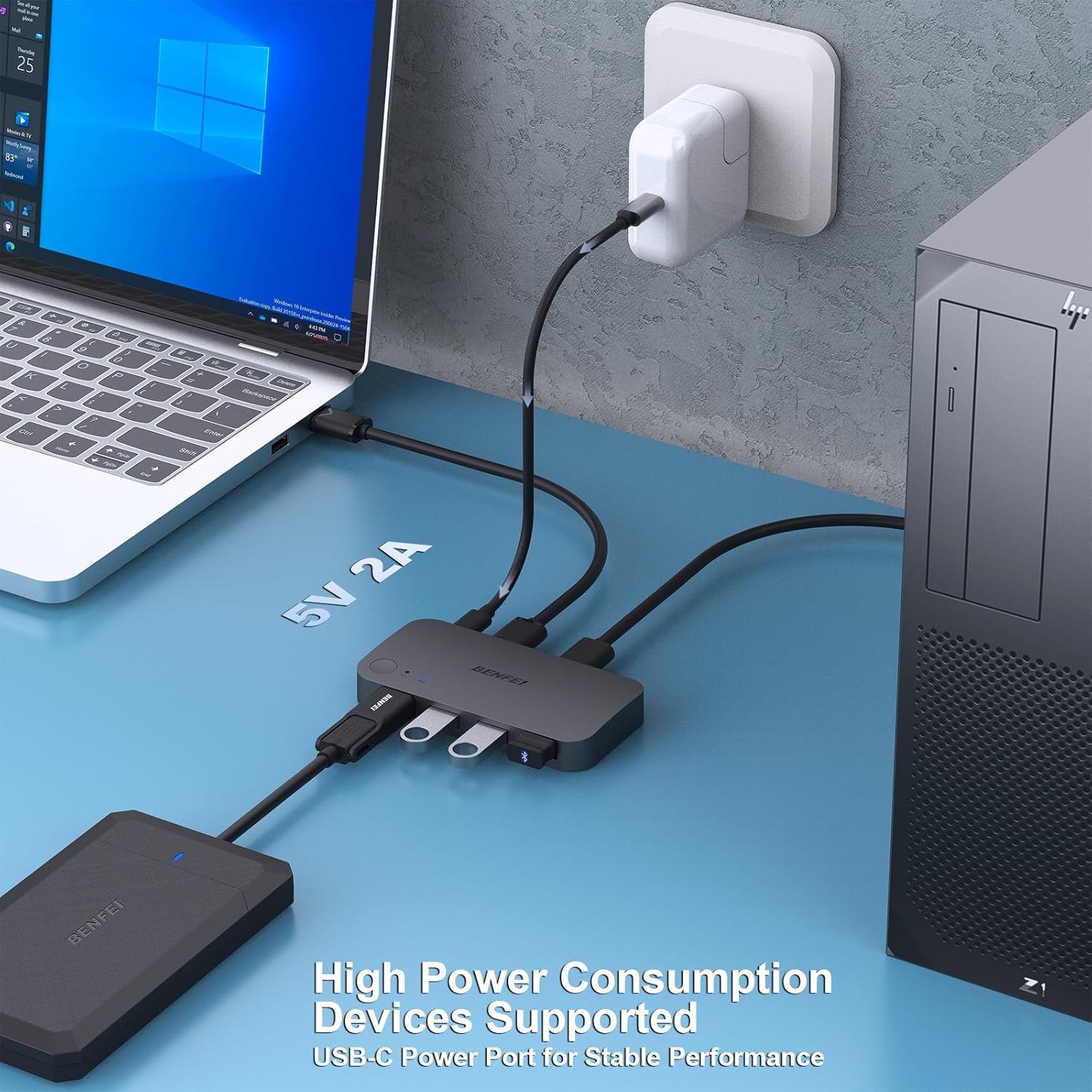 Thumbnail 5 de BENFEI USB 3.0 KVM-Switch für 2 Computer: 4 USB-Geräte teilen (USB-KVM, Windows/Mac/Linux)