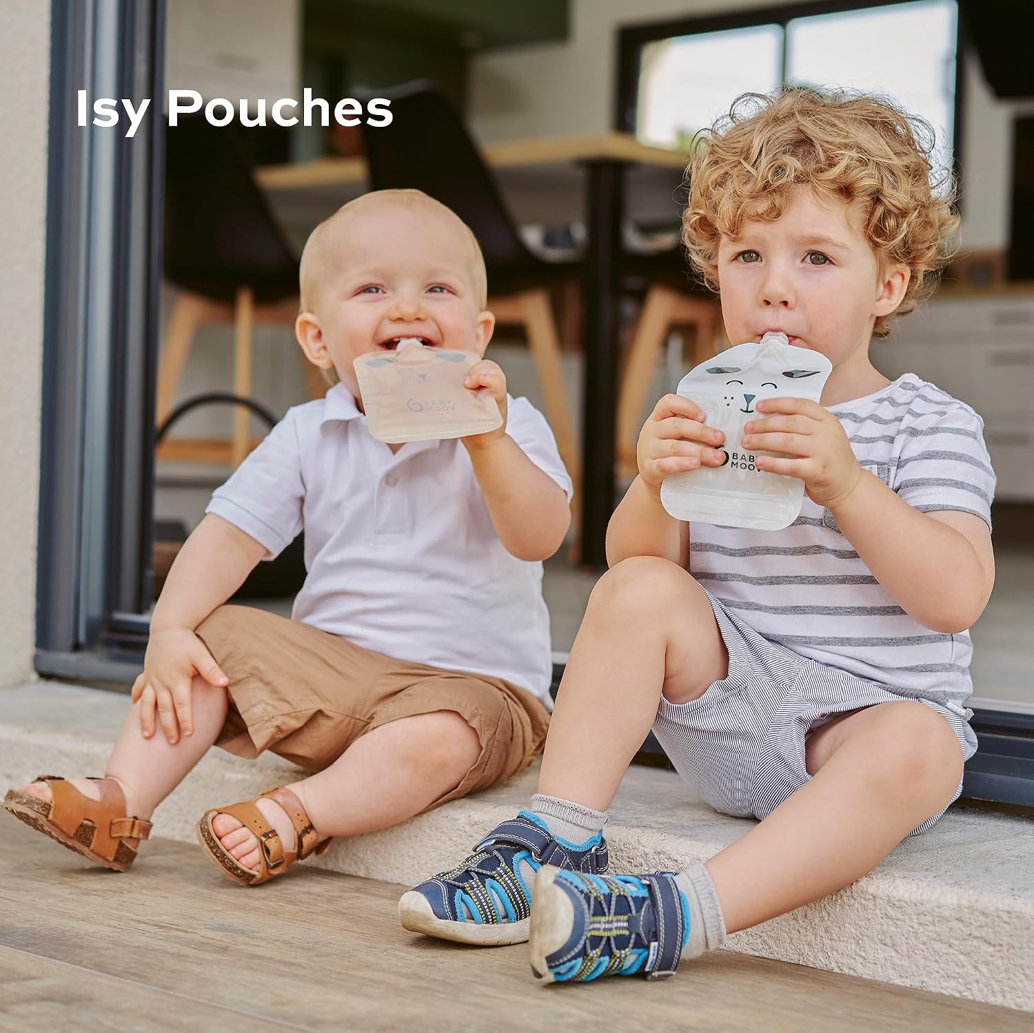 Detalle 2 de Babymoov ISY Pouches herbruikbare knijpzakjes, 150 ml, set van 20