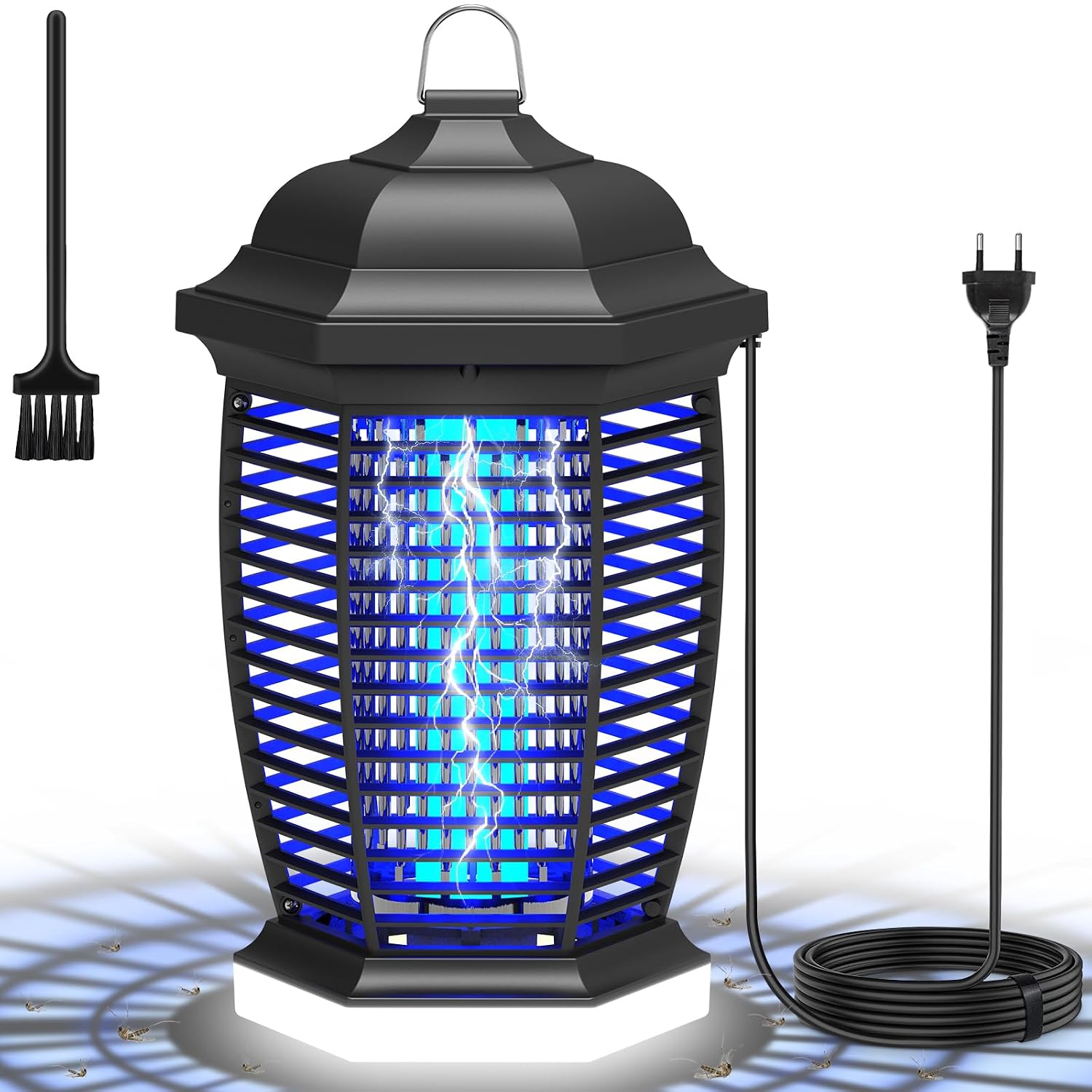 Detalle de Seenlast Insektenvernichter Elektrisch 4000V, 18W – 2-in-1 UV-Licht Mückenfalle und Nachtlicht, IPX4, 1,8 m Kabel