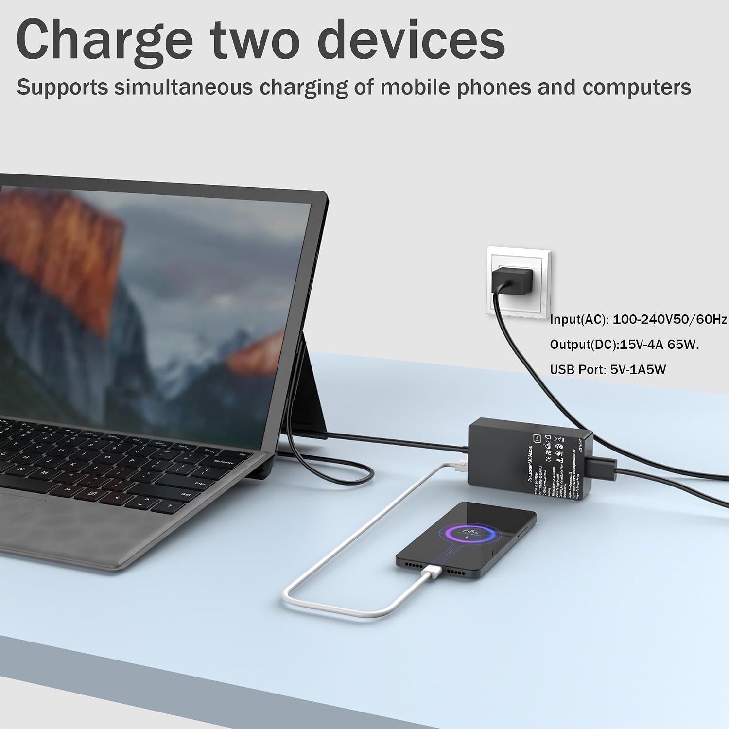 Detalle de INEXEWOC SK90195400 65W Surface Charger with 5W USB Port