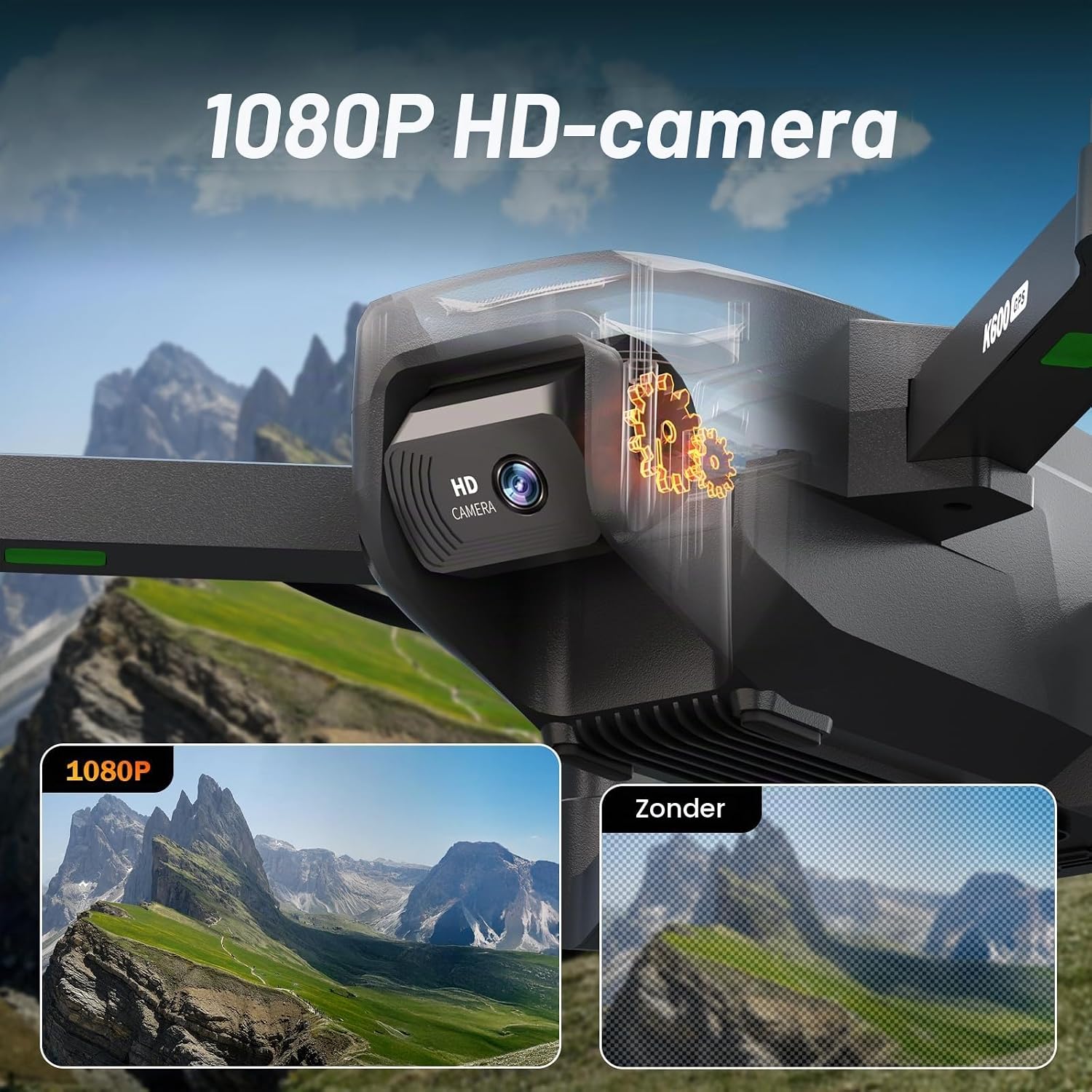 Detalle de TRINTON TECH GPS-drone met 4,5 inch HD-scherm, camera en GPS-volgfunctie