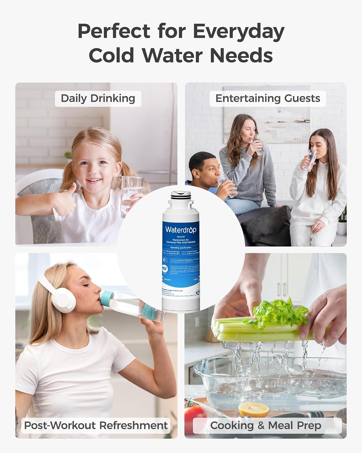 Thumbnail 6 de Waterdrop refrigerator water filter WD-F27