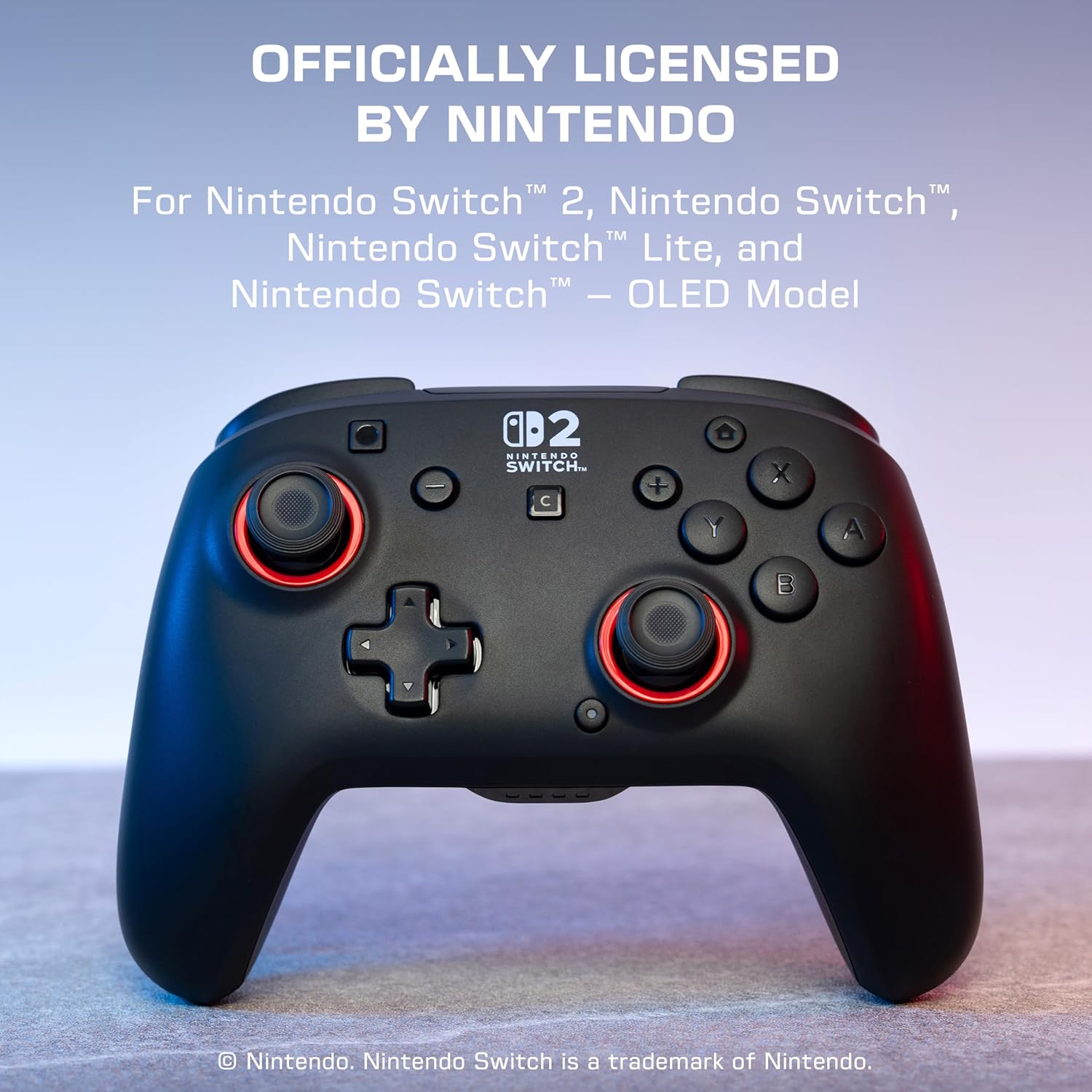 Detalle de Turtle Beach Rematch Schwarz – Kabelloser RGB-Gaming-Controller, offiziell lizenziert für Nintendo Switch 2