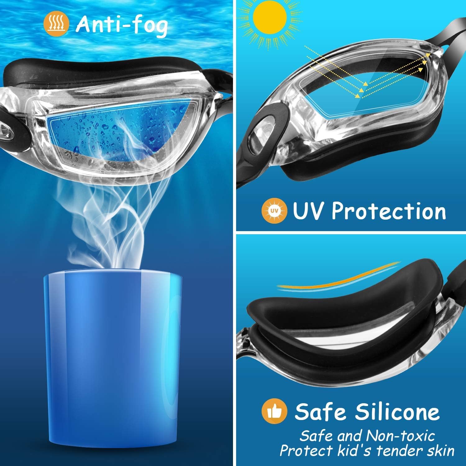 Thumbnail 2 de COOLOO Kids Swimming Goggles 2-Pack