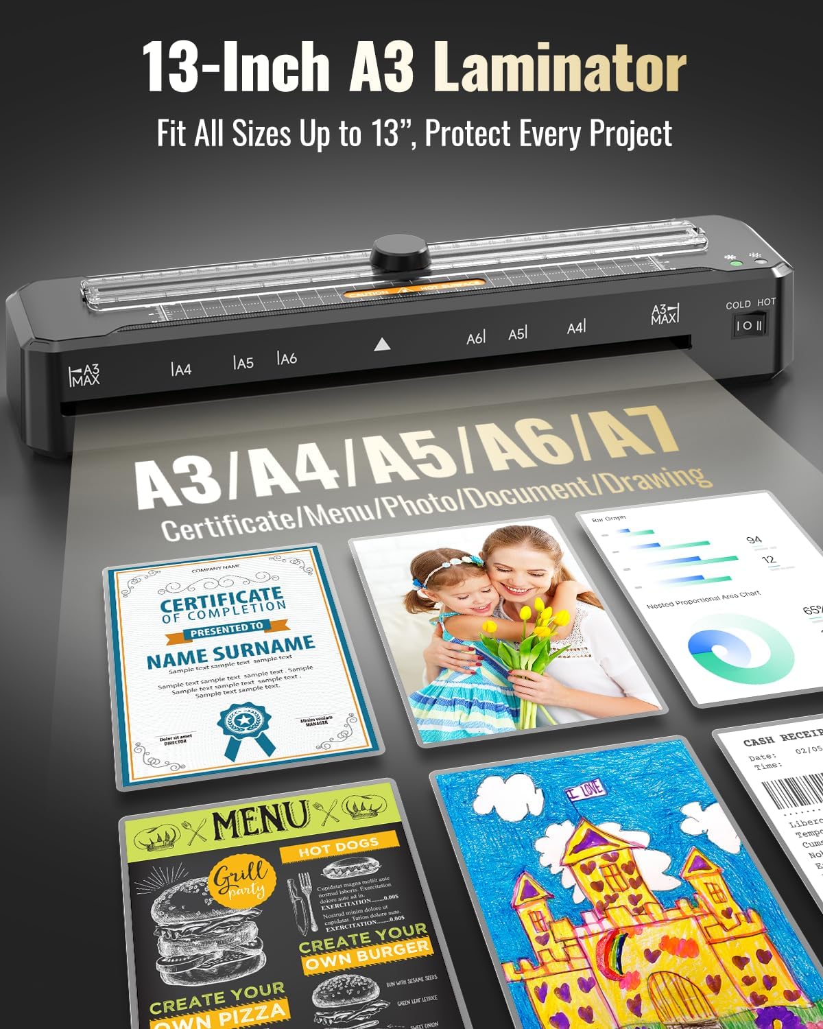Thumbnail 6 de Laminator A3 with Paper Cutter 330mm inlet