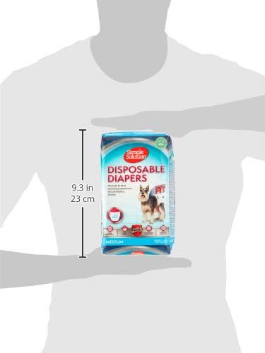 Detalle de Simple Solution Pañales para Perros Hembra, 12 paquetes