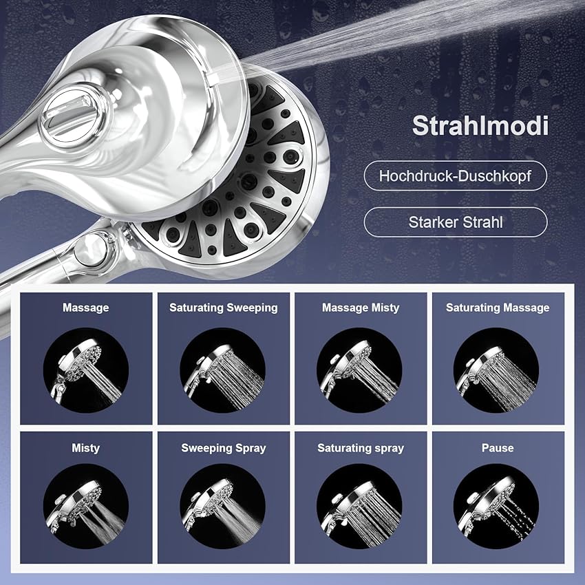 Thumbnail 2 de SURFOU Alcachofa de ducha 8+2 patrones