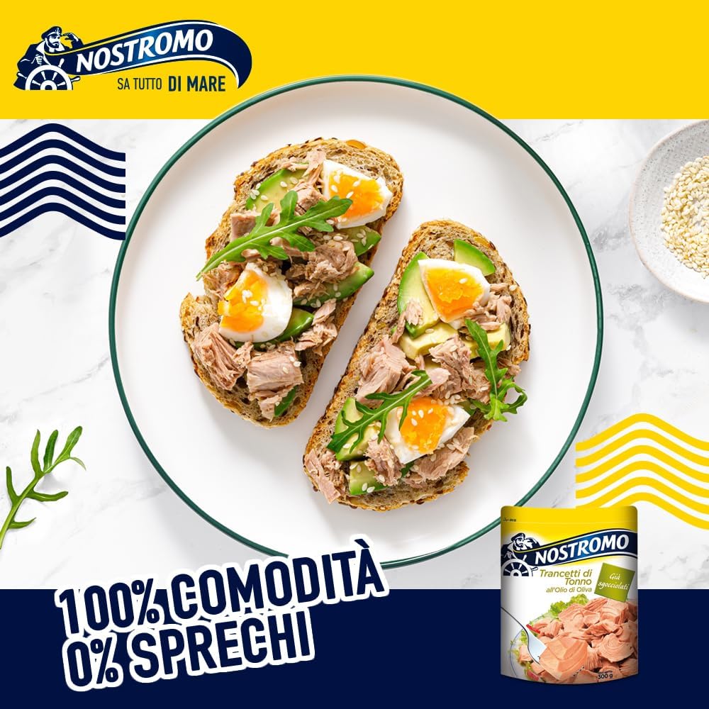 Thumbnail 5 de Nostromo Trancetti di Tonno all'Olio di Oliva, 300 g – già sgocciolati, pronti all’uso