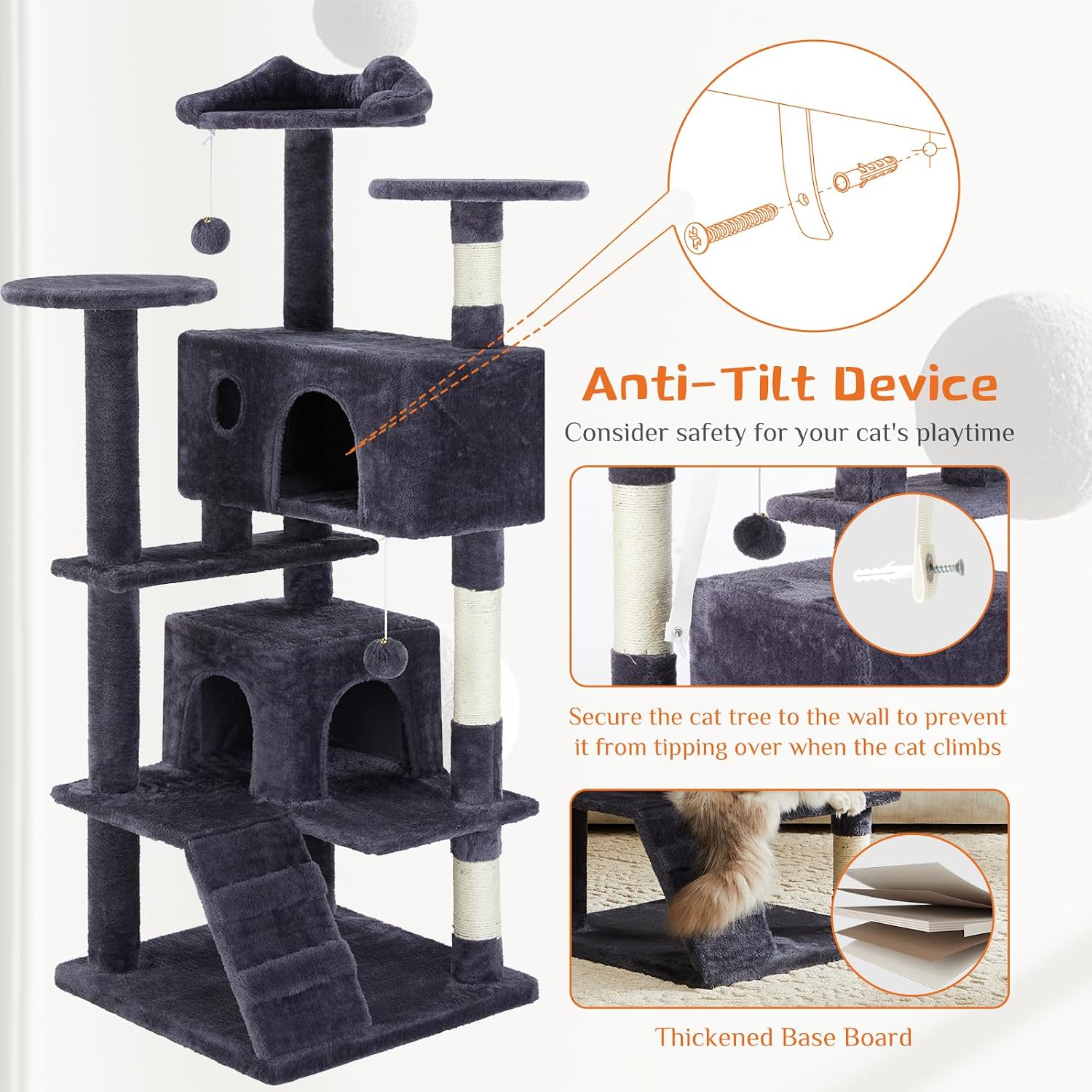 Detalle de Aidoly Cat Tree 54-Inch