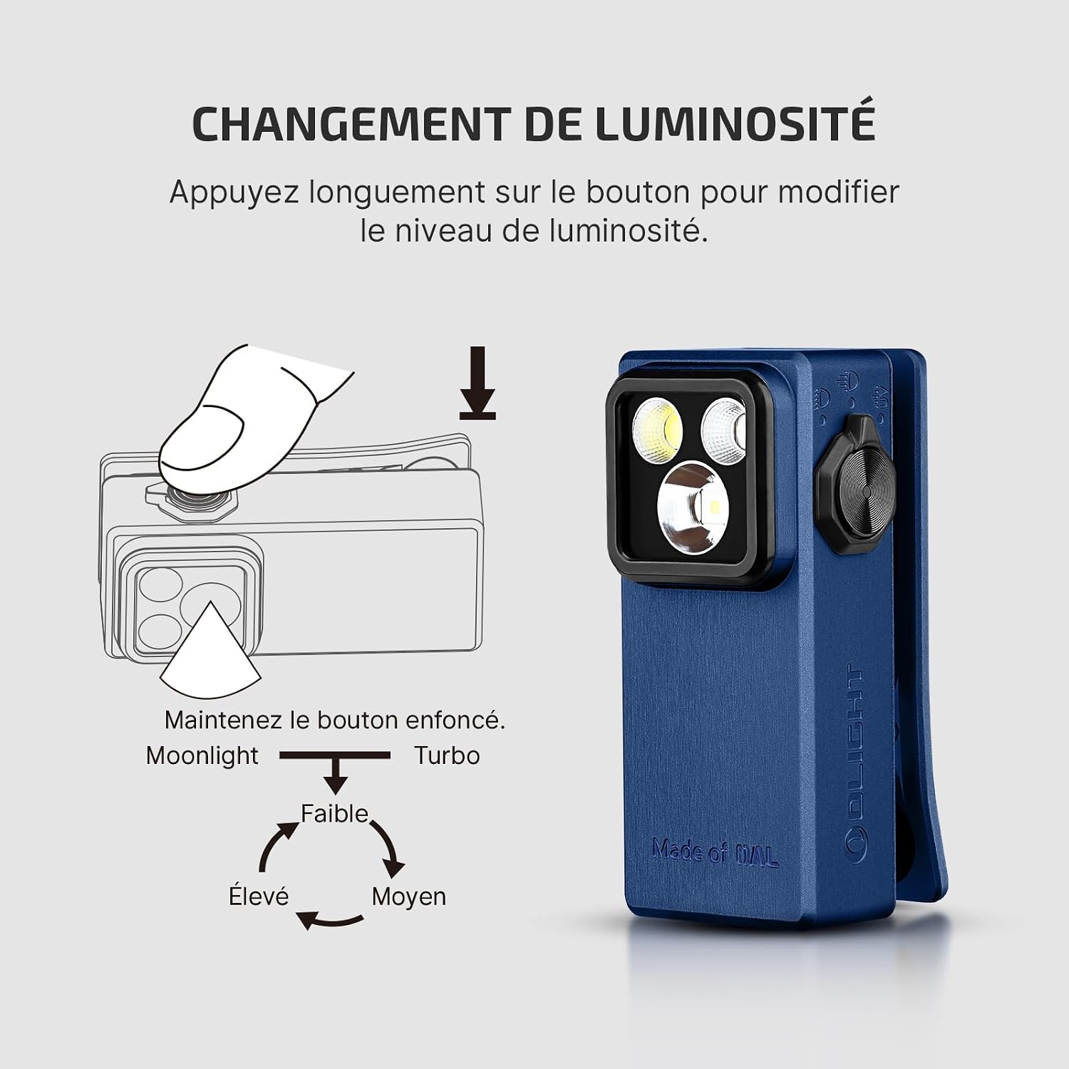 Thumbnail 6 de OLIGHT Oclip Ultra: Lampe à pince polyvalente UV 3 sources, compacte et durable
