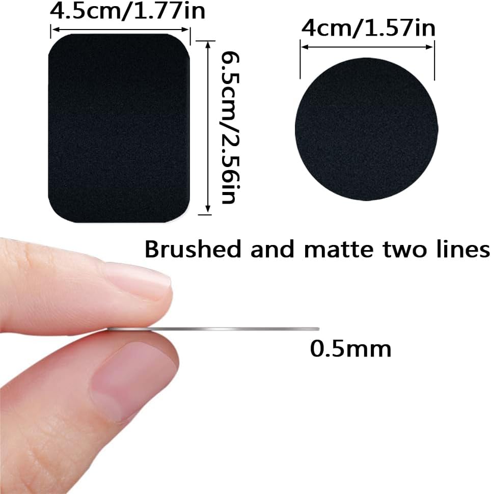 Detalle 2 de Adhesive Metal Plates for Magnetic Mounts, 5-Piece Set