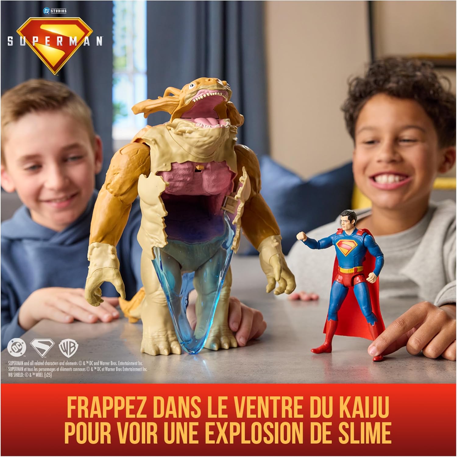Thumbnail 3 de DC Comics Battle Pack Kaiju – Superman contre Kaiju géant, 30 cm + 15 cm articulée, avec éruption de slime bleu