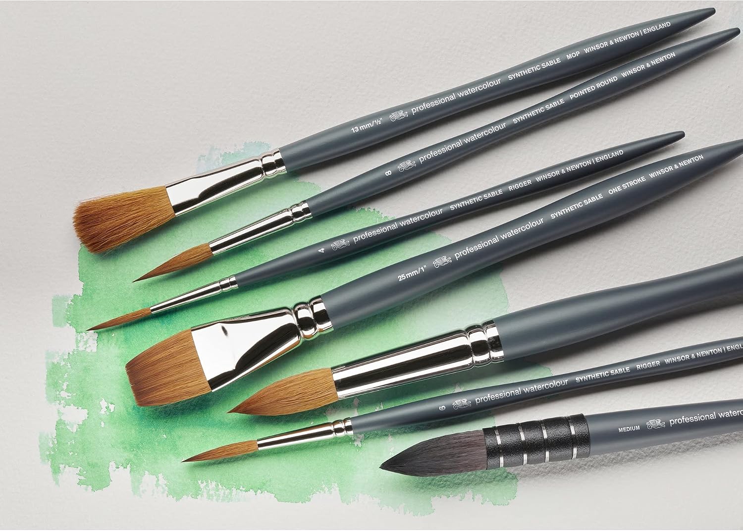 Thumbnail 4 de Winsor & Newton 5011106 professionell akvarellpensel, rund nr 6 i syntetfiber