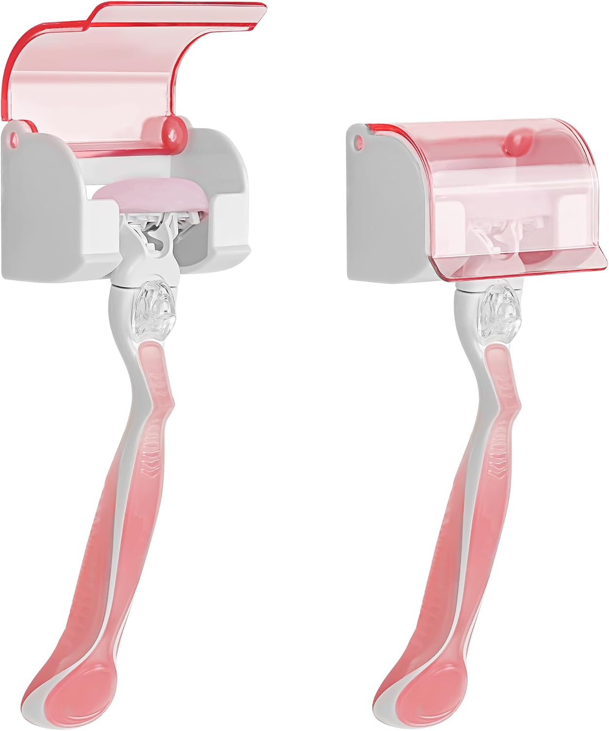 Thumbnail 6 de LUWOO 2 Pack Razor Holder with Cover for Shower Wall