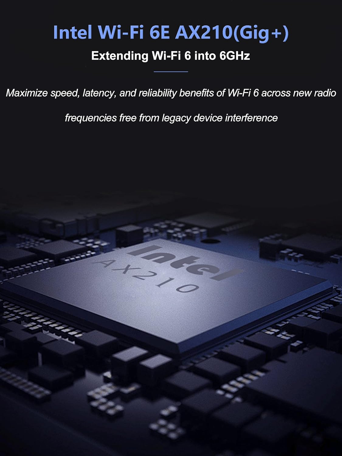 Thumbnail 2 de WiFi 6E PCIe Card (Intel AX210) with Bluetooth 5.3 — 5374Mbps tri-band for Windows 10/11 64-bit PCs