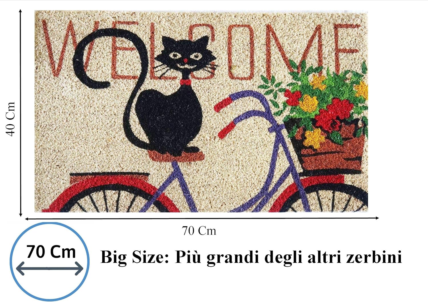 Detalle de Baroni Home Zerbino 70x40 cm in fibra di cocco