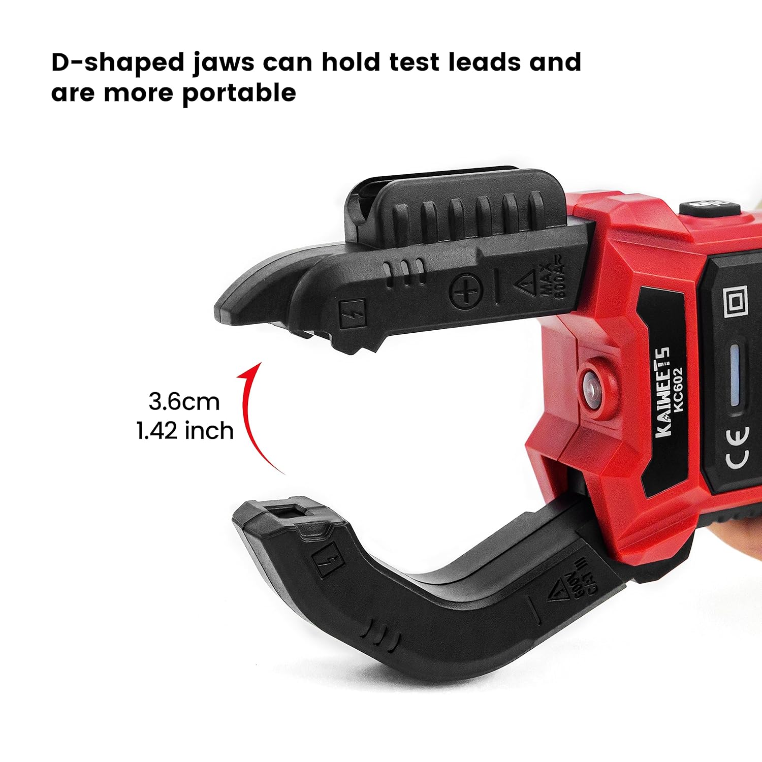 Thumbnail 1 de KAIWEETS KC602 Clamp Meter: Smart Auto-Range Multimeter with 600A/600V, NCV and Temperature
