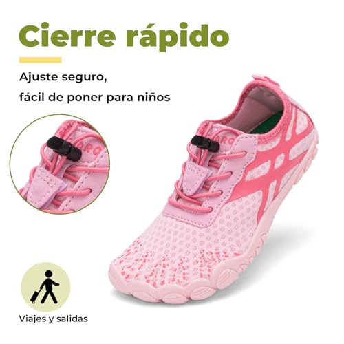 Detalle 2 de SAGUARO Escarpines Barefoot para Niños: zapatillas acuáticas de secado rápido y puntera amplia