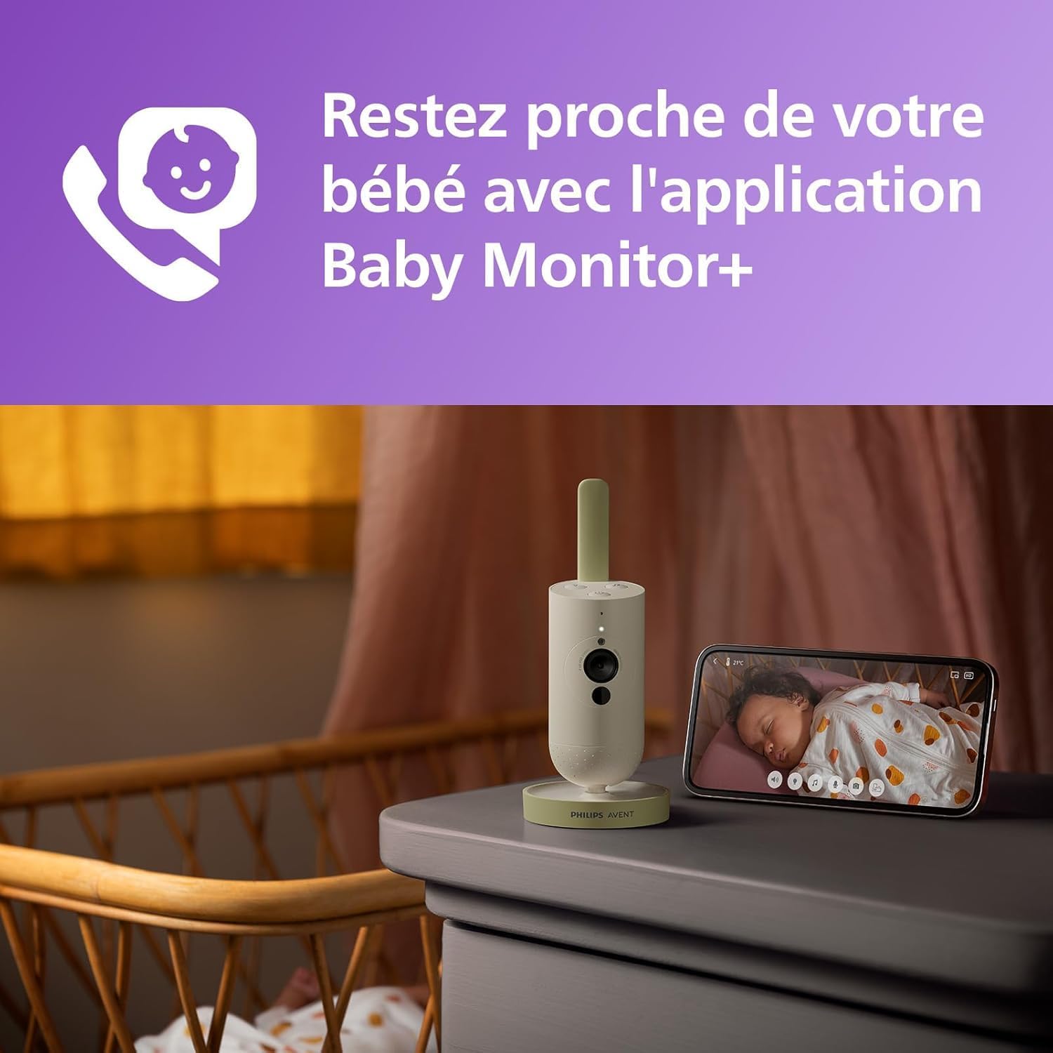 Detalle 2 de AVENT Philips SCD643/26 Caméra bébé connectée