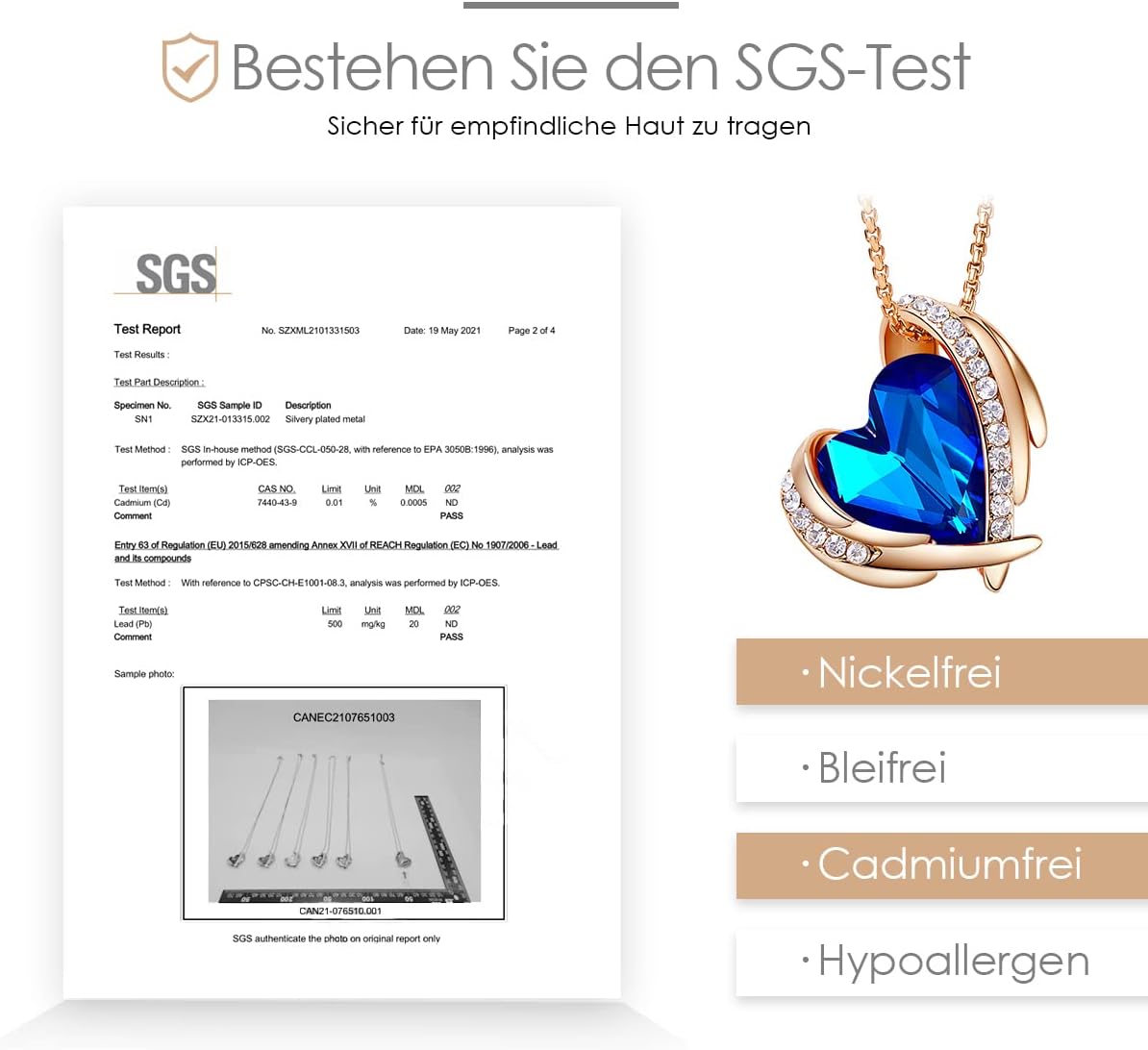 Thumbnail 5 de CDE Halskette Damen Rosegold Herz 💍