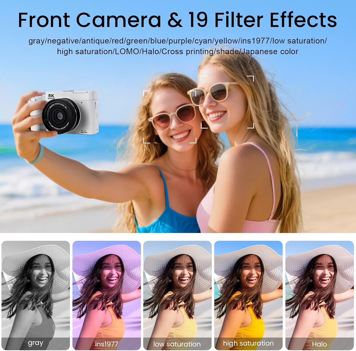 Detalle 2 de SOPPY 5K Digital Camera review: a compact option for kids, teens and beginners