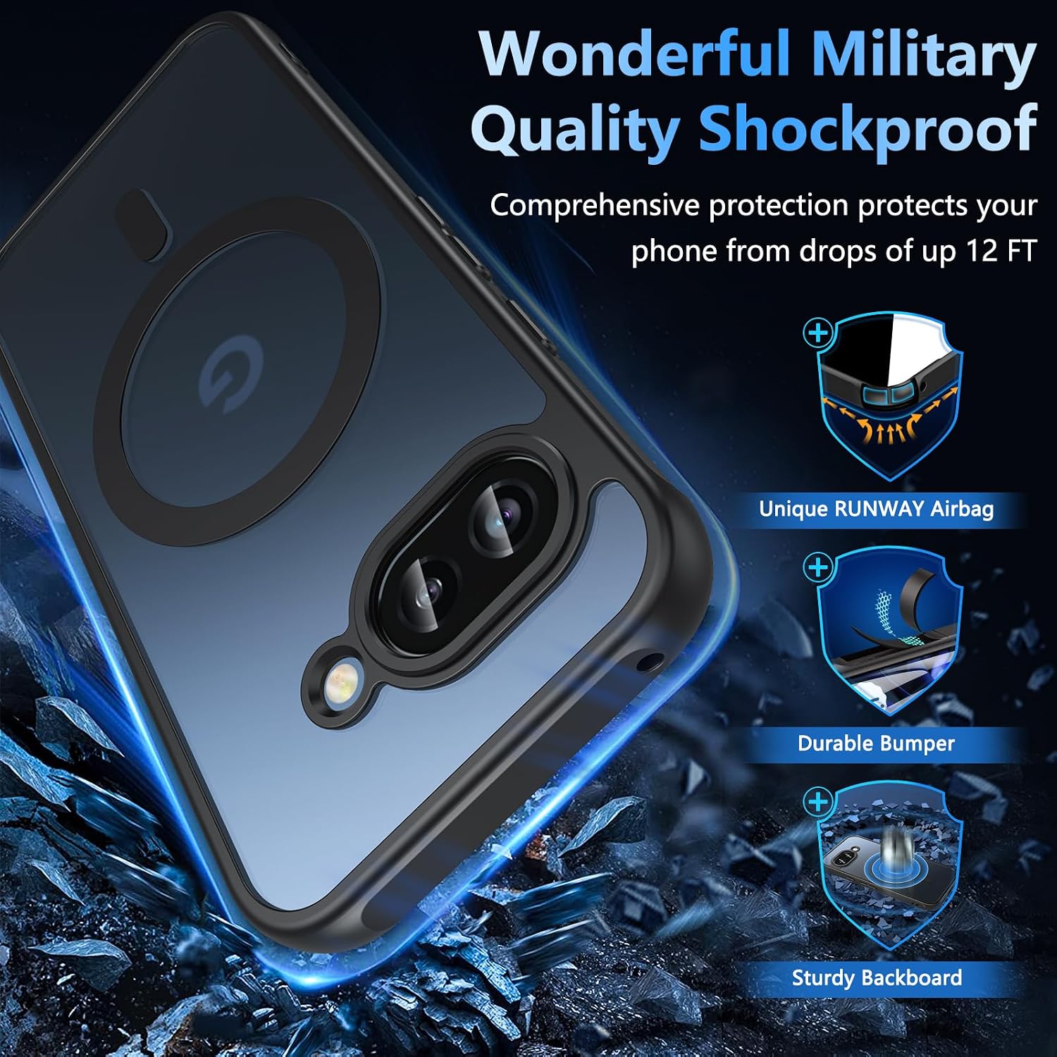 Thumbnail 5 de BESINPO Pixel 9A magnetic case with 9H glass