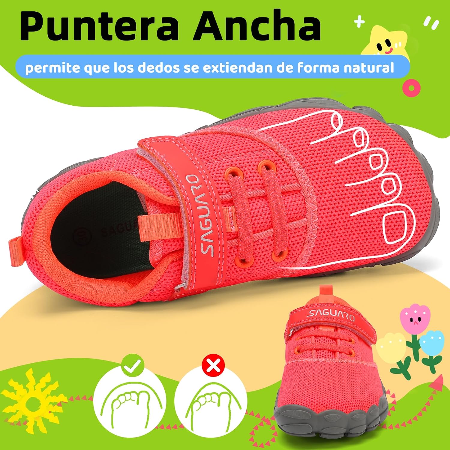 Detalle 2 de SAGUARO Zapatillas Barefoot Niños 24–36