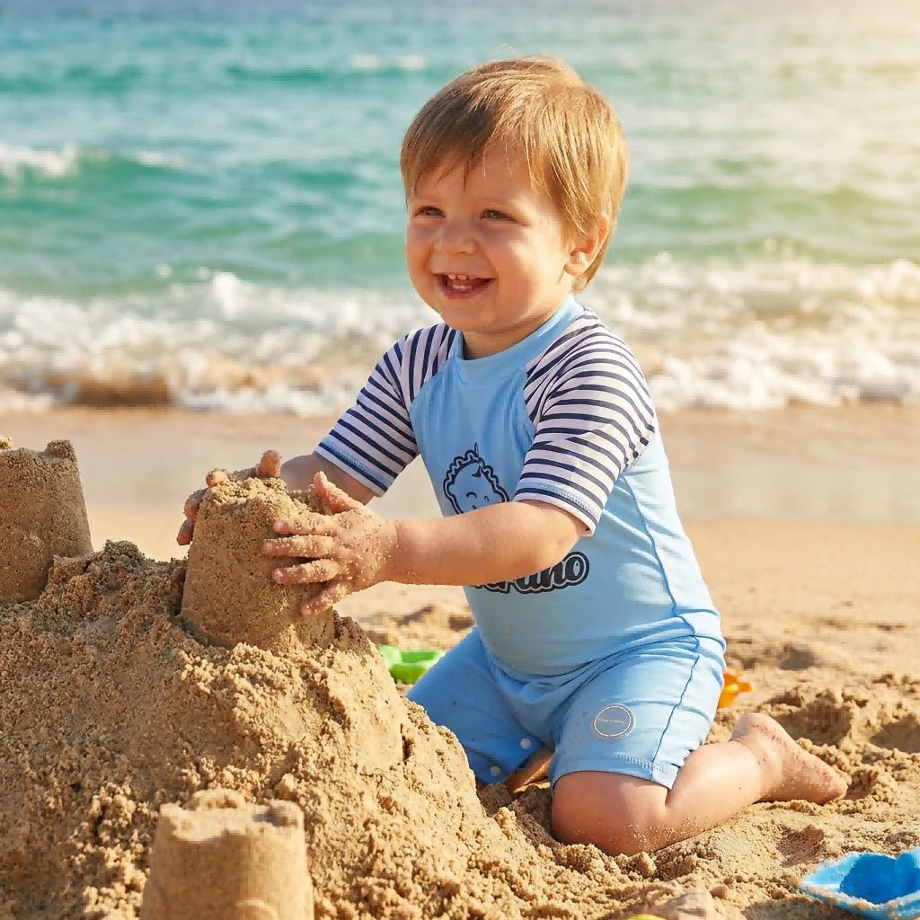 Thumbnail 2 de BONVERANO Baby-Badeanzug für Jungen mit UV-Schutz 50+ und Reißverschluss (einteilig)