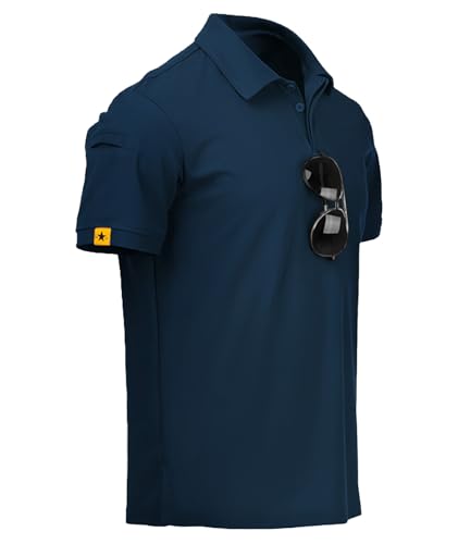 Detalle de JACKETOWN Polo Homme Manches Courtes Séchage Rapide Respirant – Turquoise Foncé XL