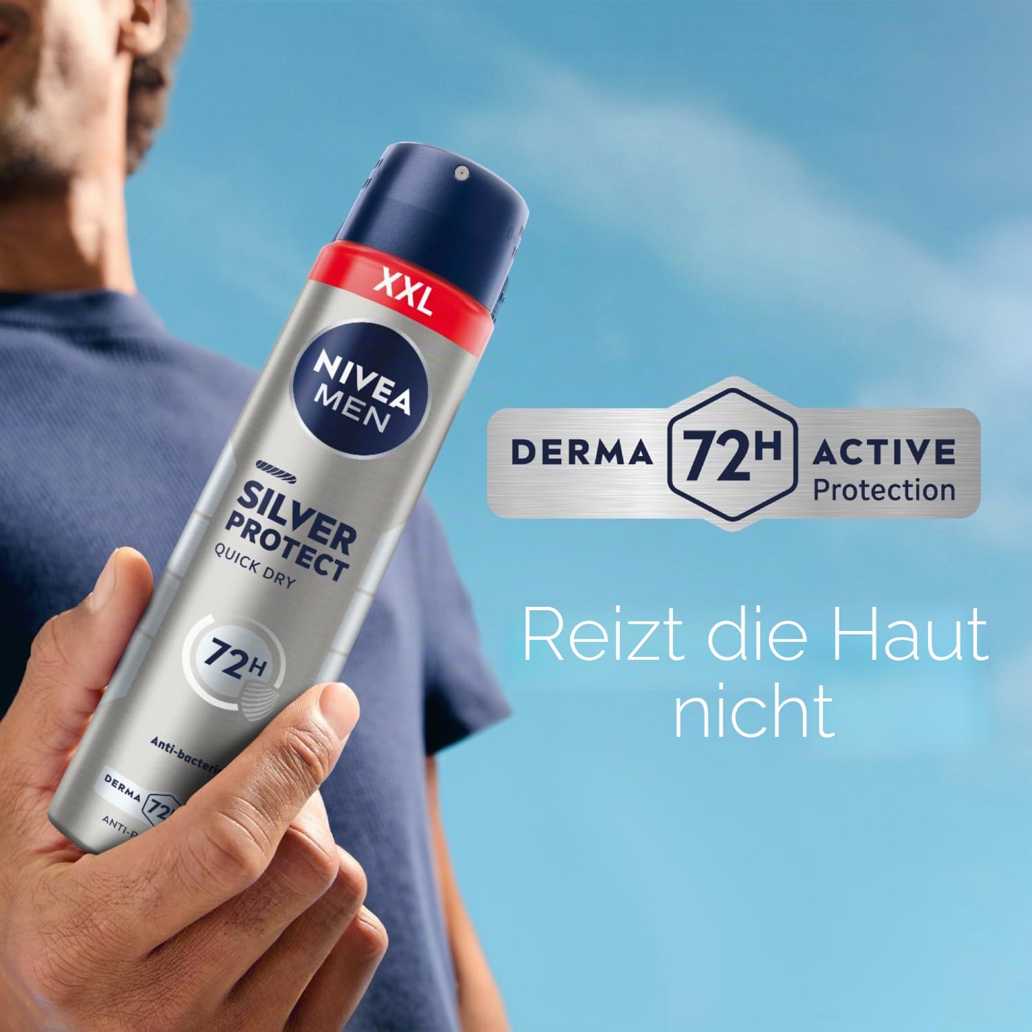 Thumbnail 3 de NIVEA Antiperspirant Silver Protect Spray 250 ml – Silberionen gegen Geruch, 48 Stunden Schutz, ohne Alkohol