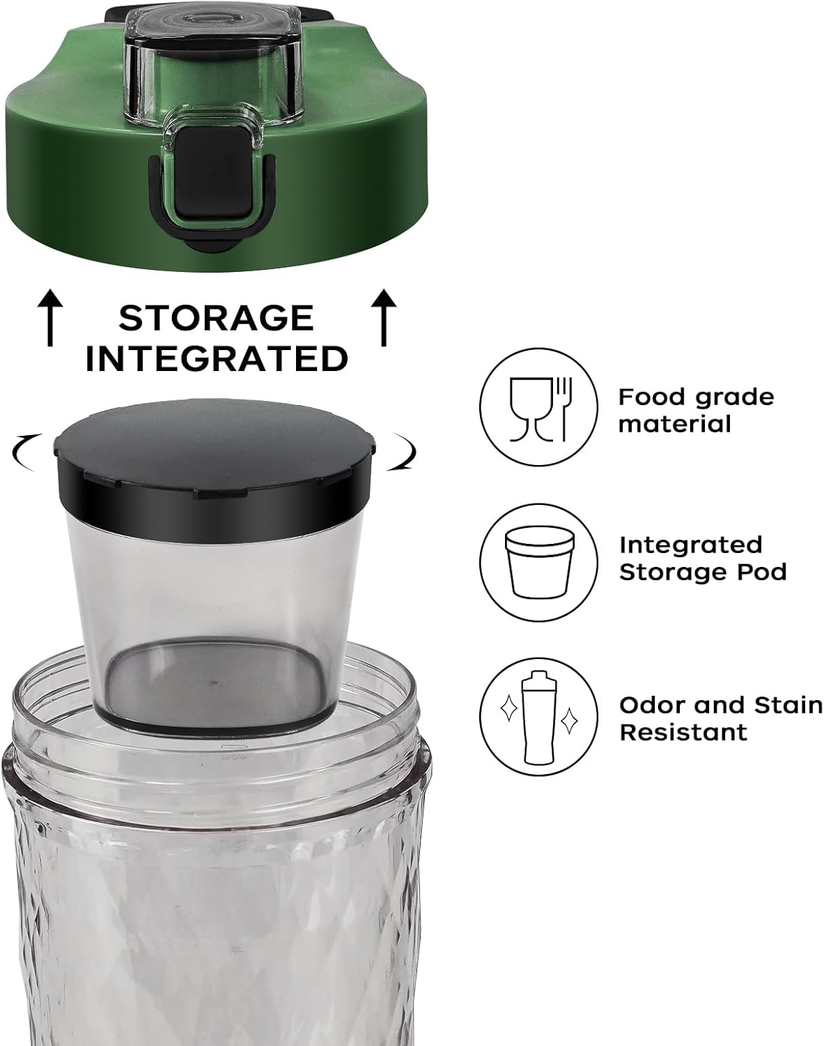 Thumbnail 2 de Electric Protein Shaker Bottle 550 ml blender cup 🥤