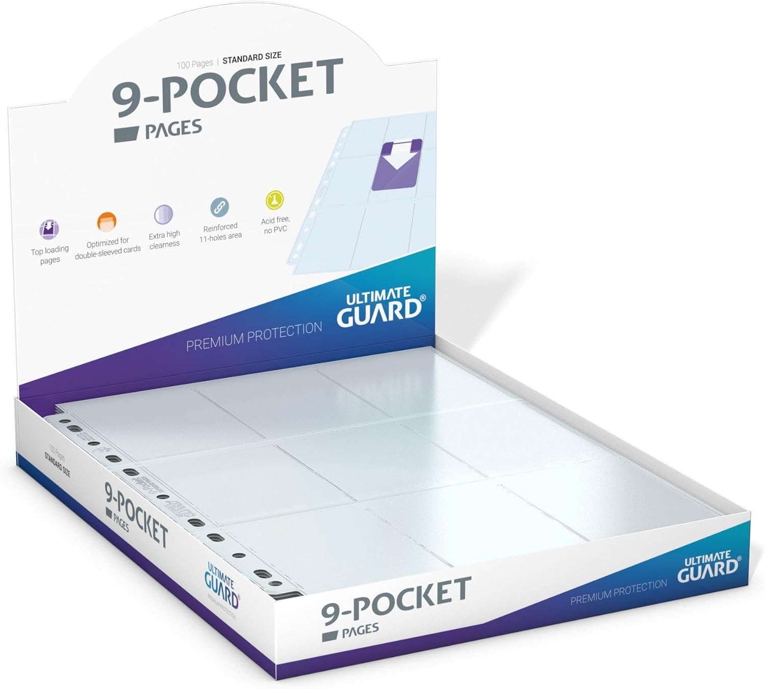 Detalle de Ultimate Guard Oakie Doakie – strony A4, 9 kieszeni, 100 sztuk