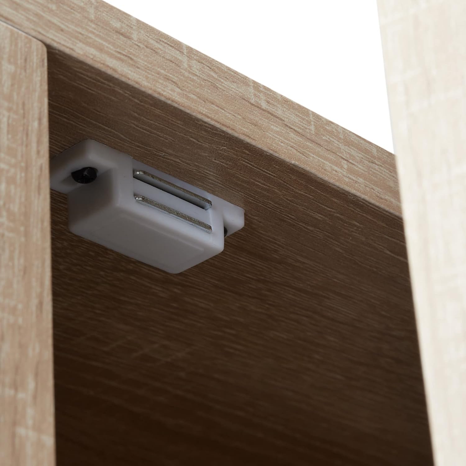 Detalle de tectake Carlow TV-bänk 110 × 41,5 × 50,5 cm i Sonoma-ek med svart stålram