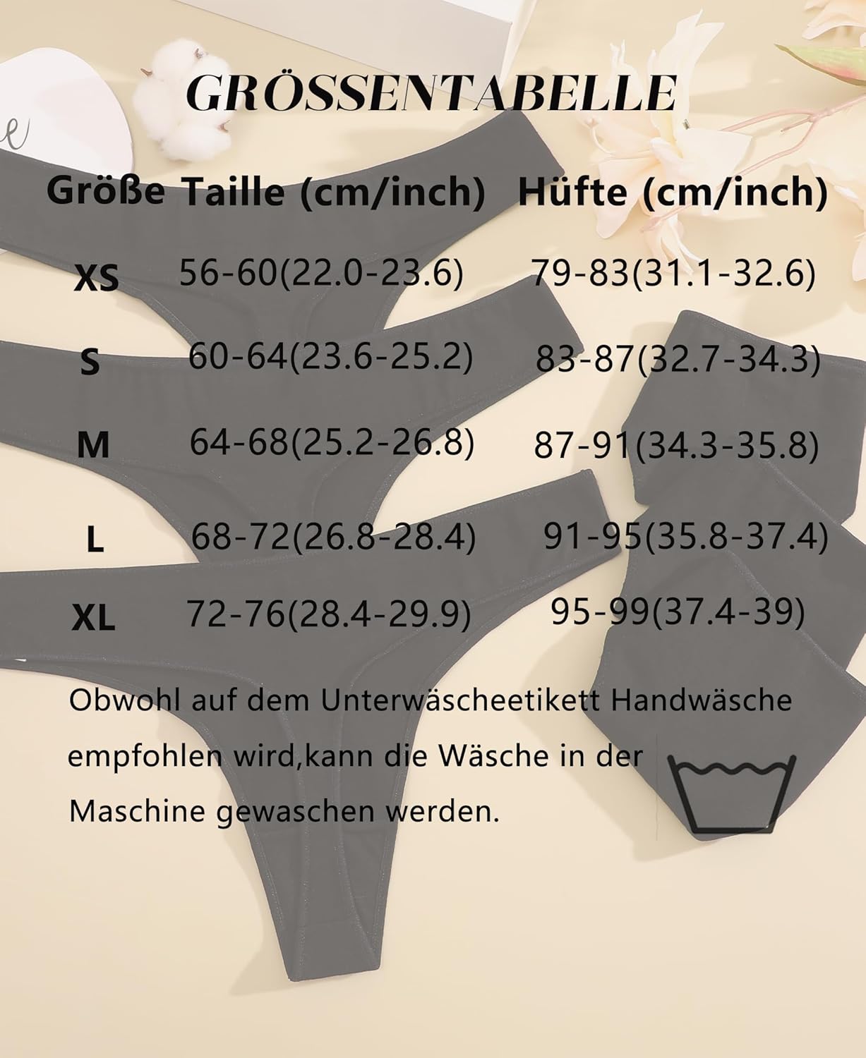 Detalle de BeReady String Tanga 6er-Pack aus Baumwolle