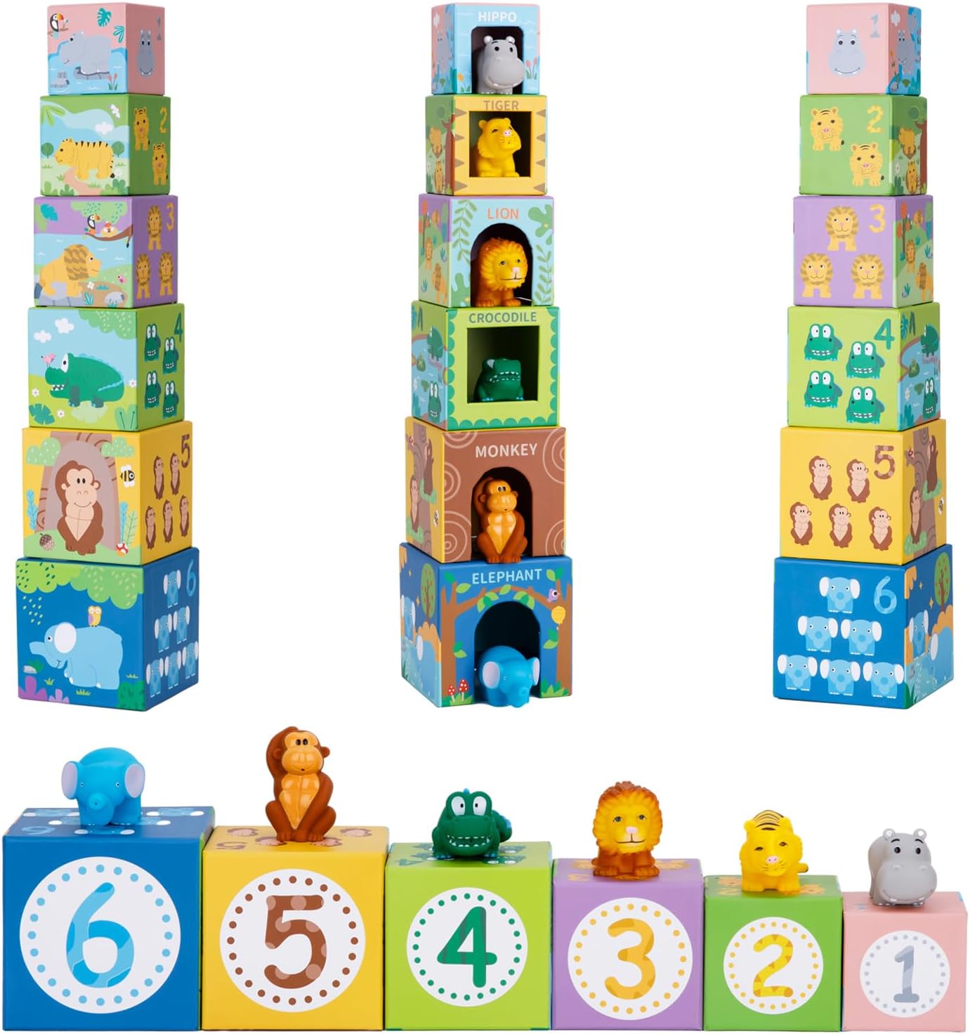 Thumbnail 1 de Sorting and Stacking Toys Blocks for Toddlers 1-3