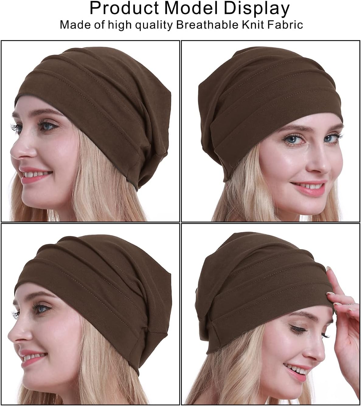 Detalle de osvyo Cotton Chemo Hats Soft Caps for Women – 100% Organic Cotton Headwear for Hair Loss (Sealed Packaging)