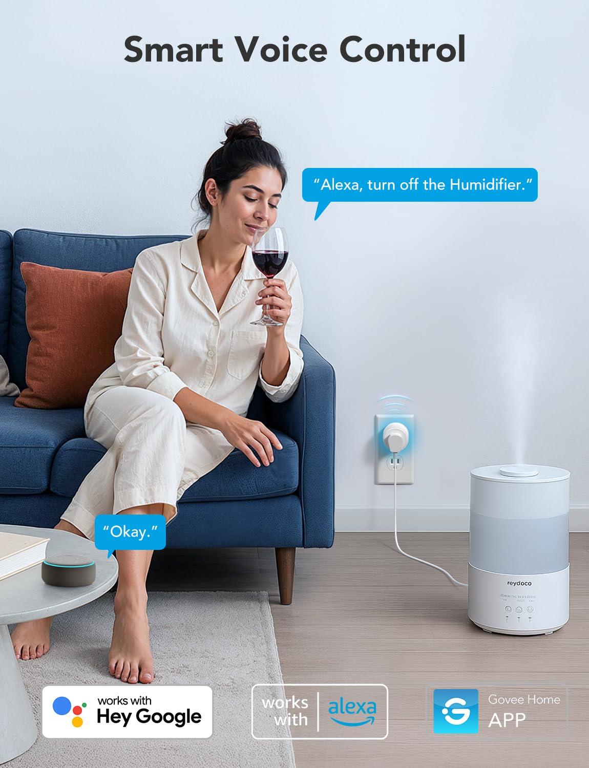 Detalle 2 de Govee Smart Plug 4-pack โ WiFi outlet ๐