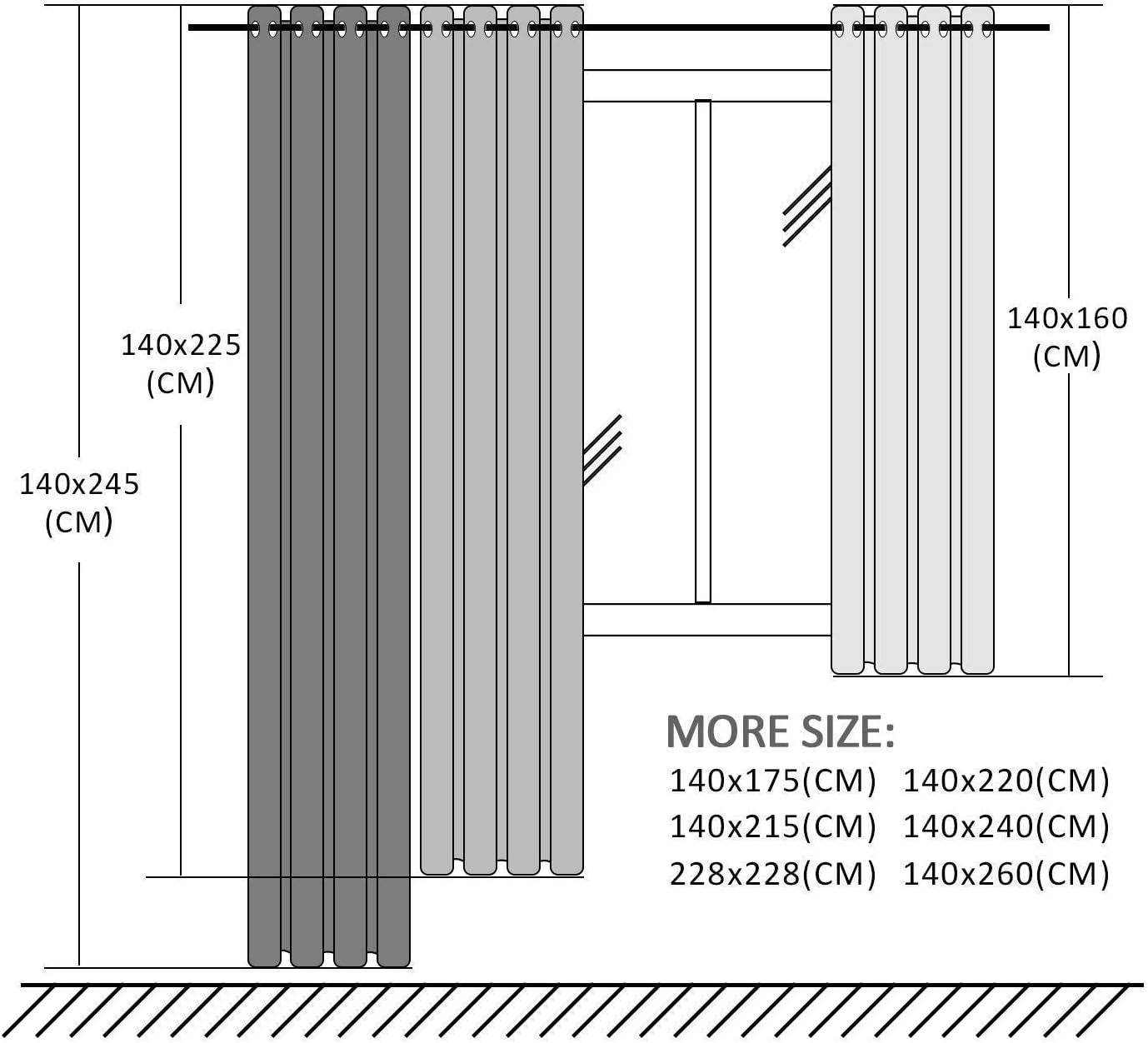 Thumbnail 8 de Topfinel Cortinas Grises Translúcidas para Ventana 140x260cm 🏠